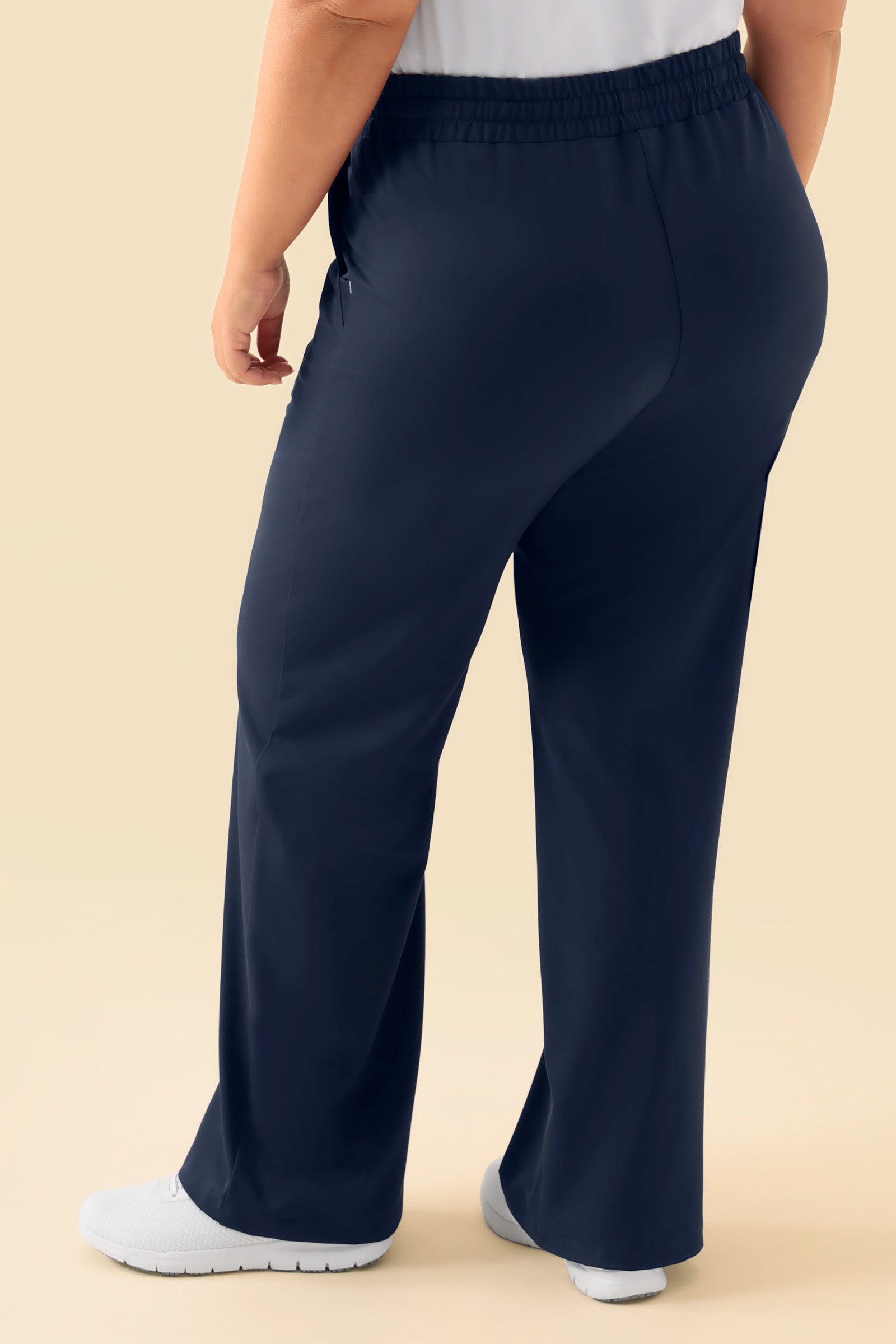 KAERE Hose Damen - weites Bein navy, Rückansicht 