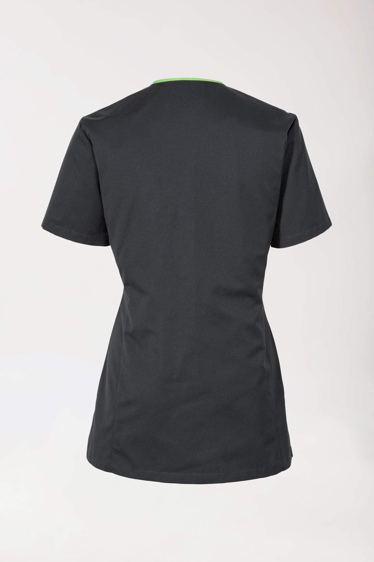 Kasack Damen Anthrazit Apfelgrün, Rückansicht 