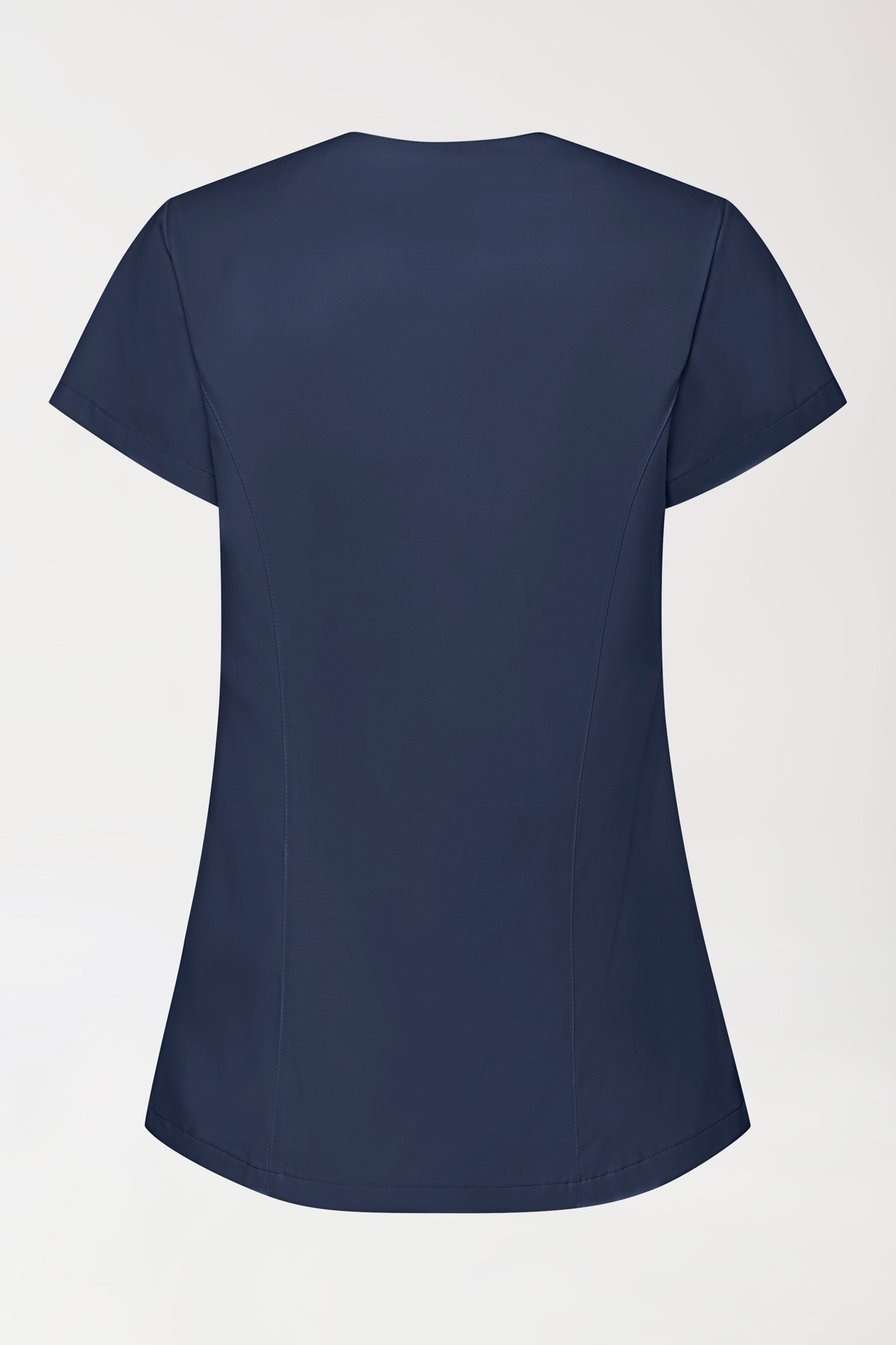 GREEN Stretch Kasack Damen - asymmetrische Druckknopfleiste navy