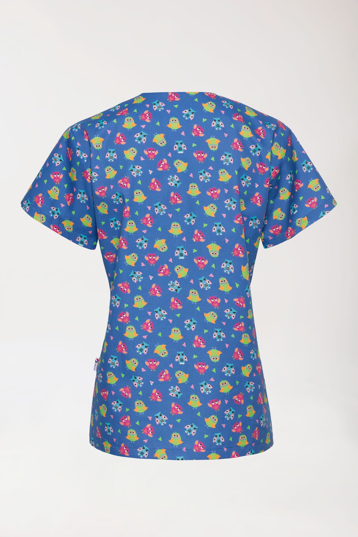 Leichter Schlupfkasack Damen - Alloverprint blau/bunt, Rückansicht 
