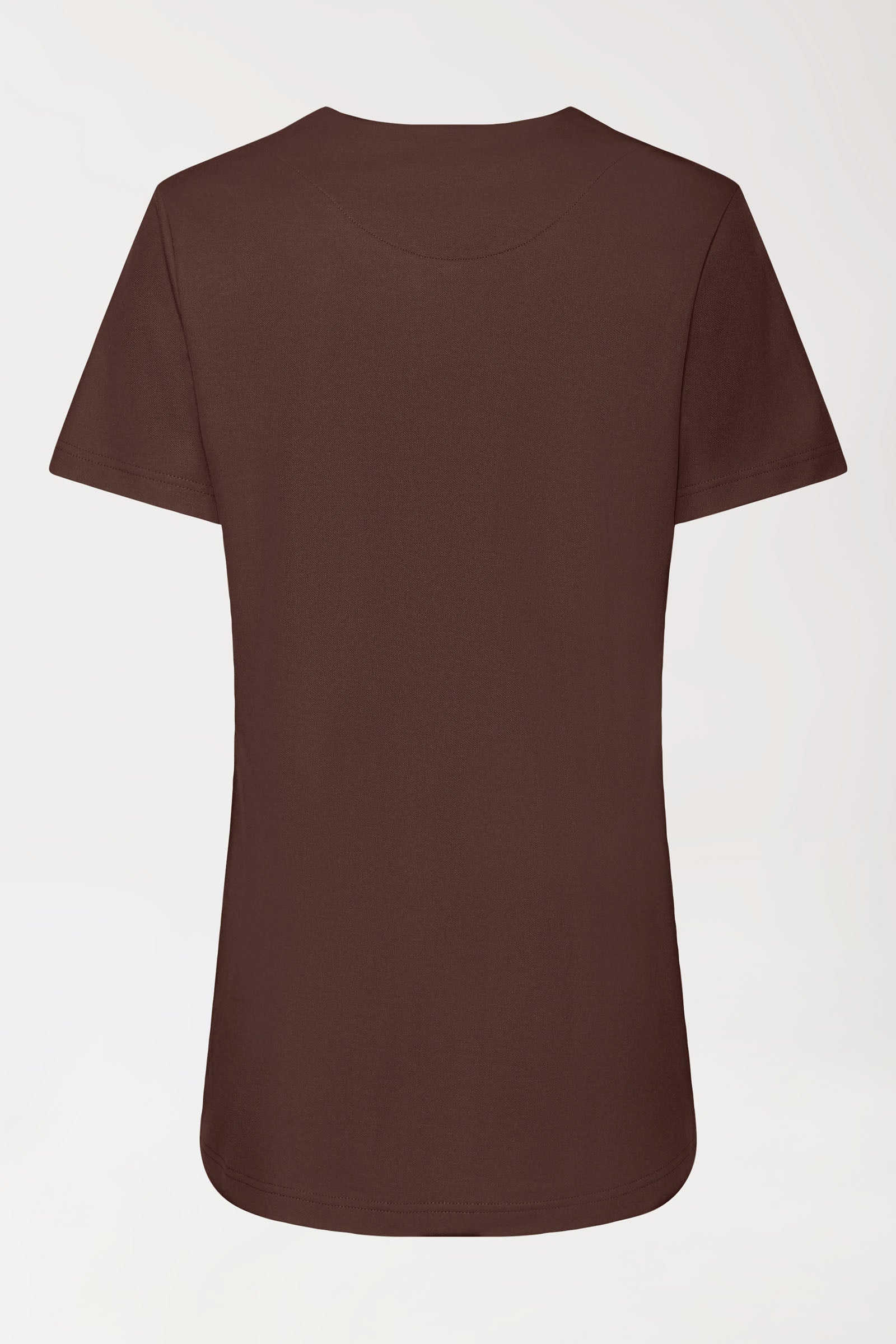 COMFY FLEX Stretch Schlupfkasack Damen - Herzausschnitt coffee, Rückansicht 