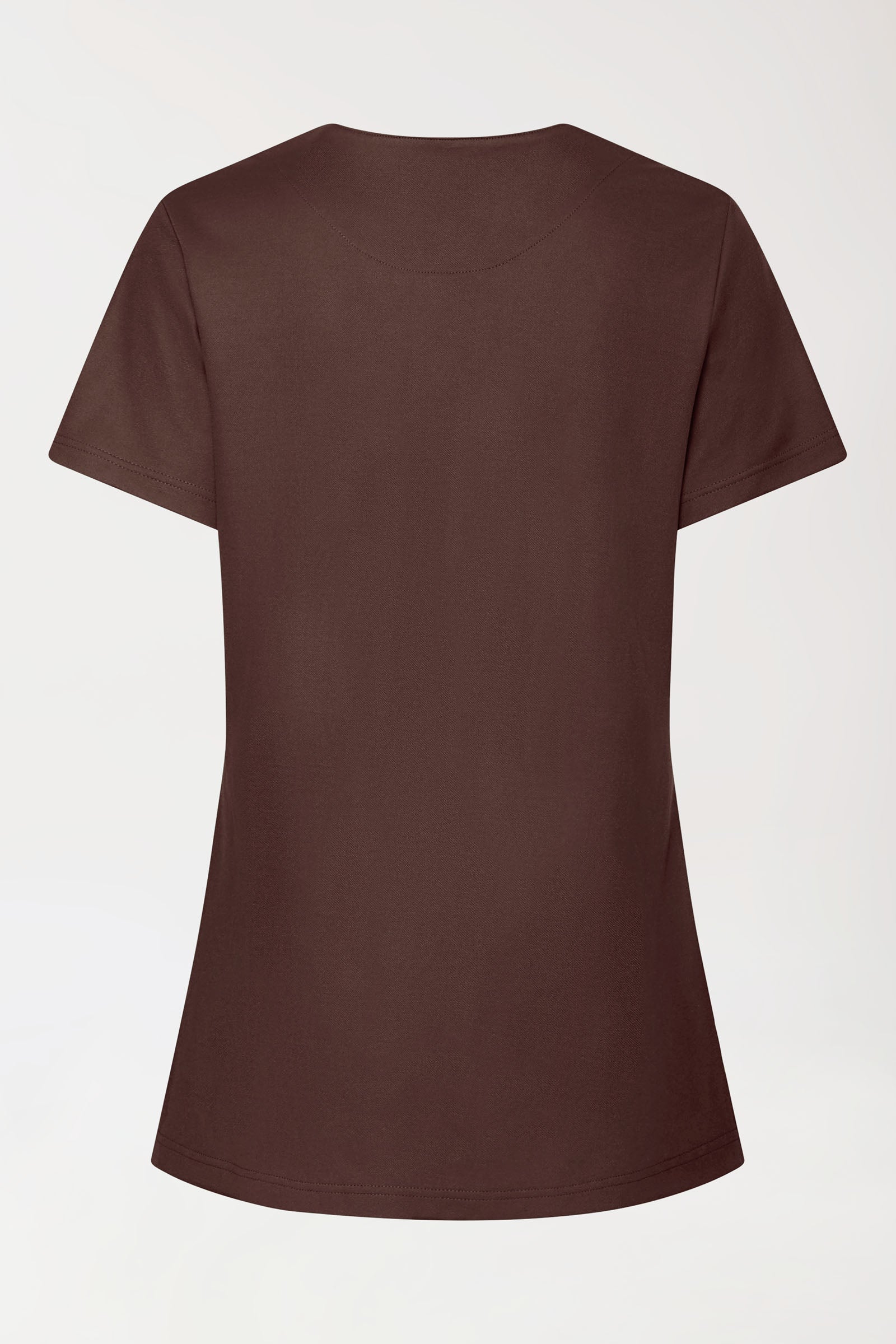COMFY FLEX Stretch Schlupfkasack Damen - mit Druckknöpfen coffee, Rückansicht 