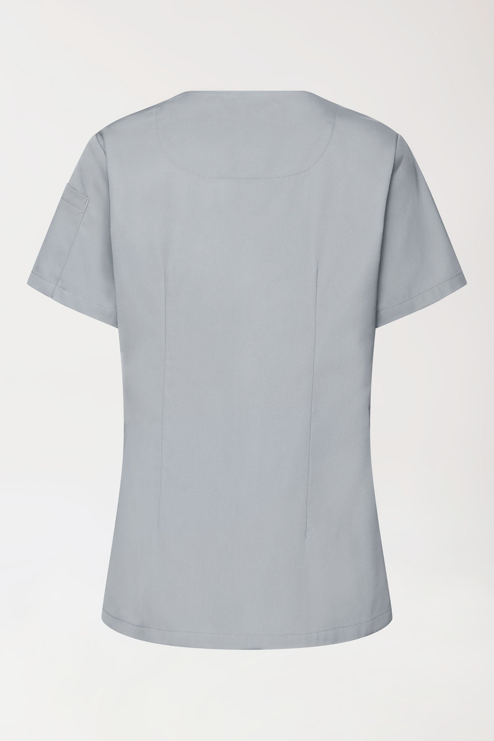 GREEN Stretch Schlupfkasack Damen - V-Ausschnitt perlgrau