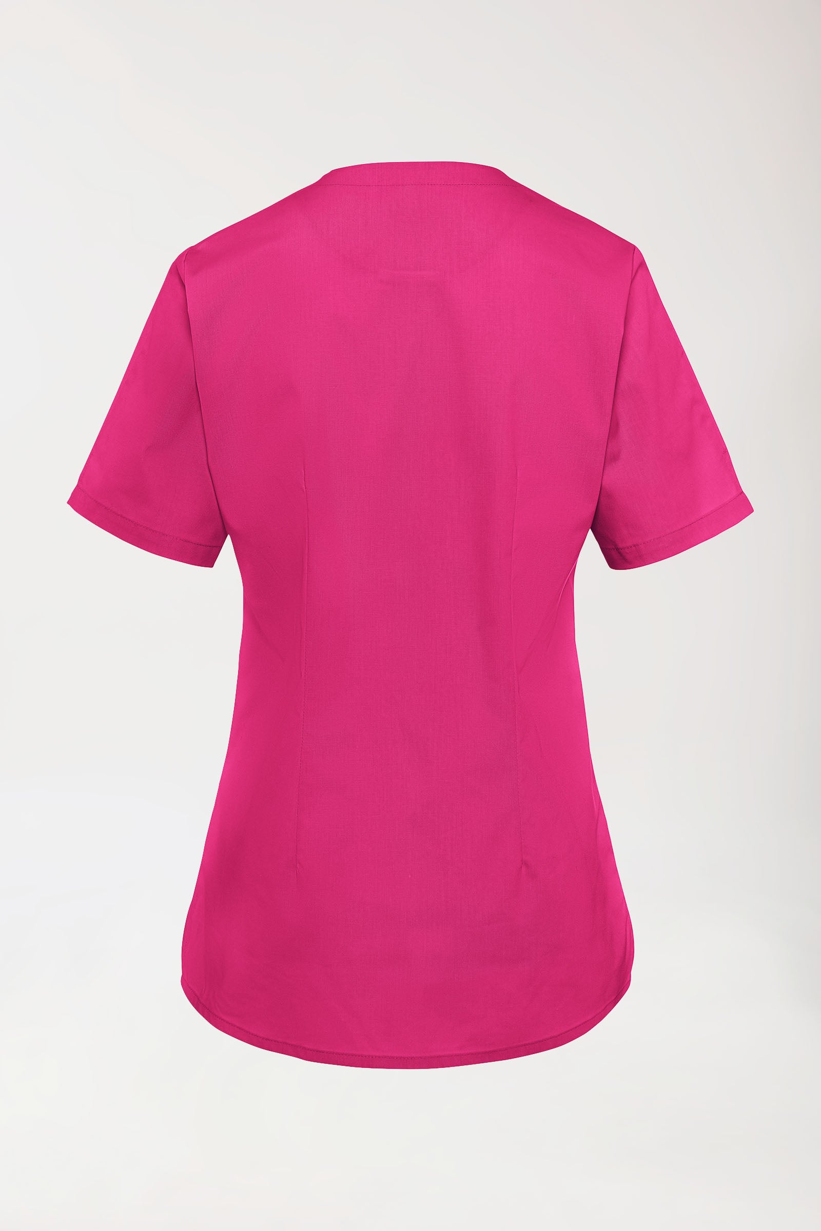 Stretch Schlupfkasack Damen - V-Ausschnitt pink, Rückansicht 