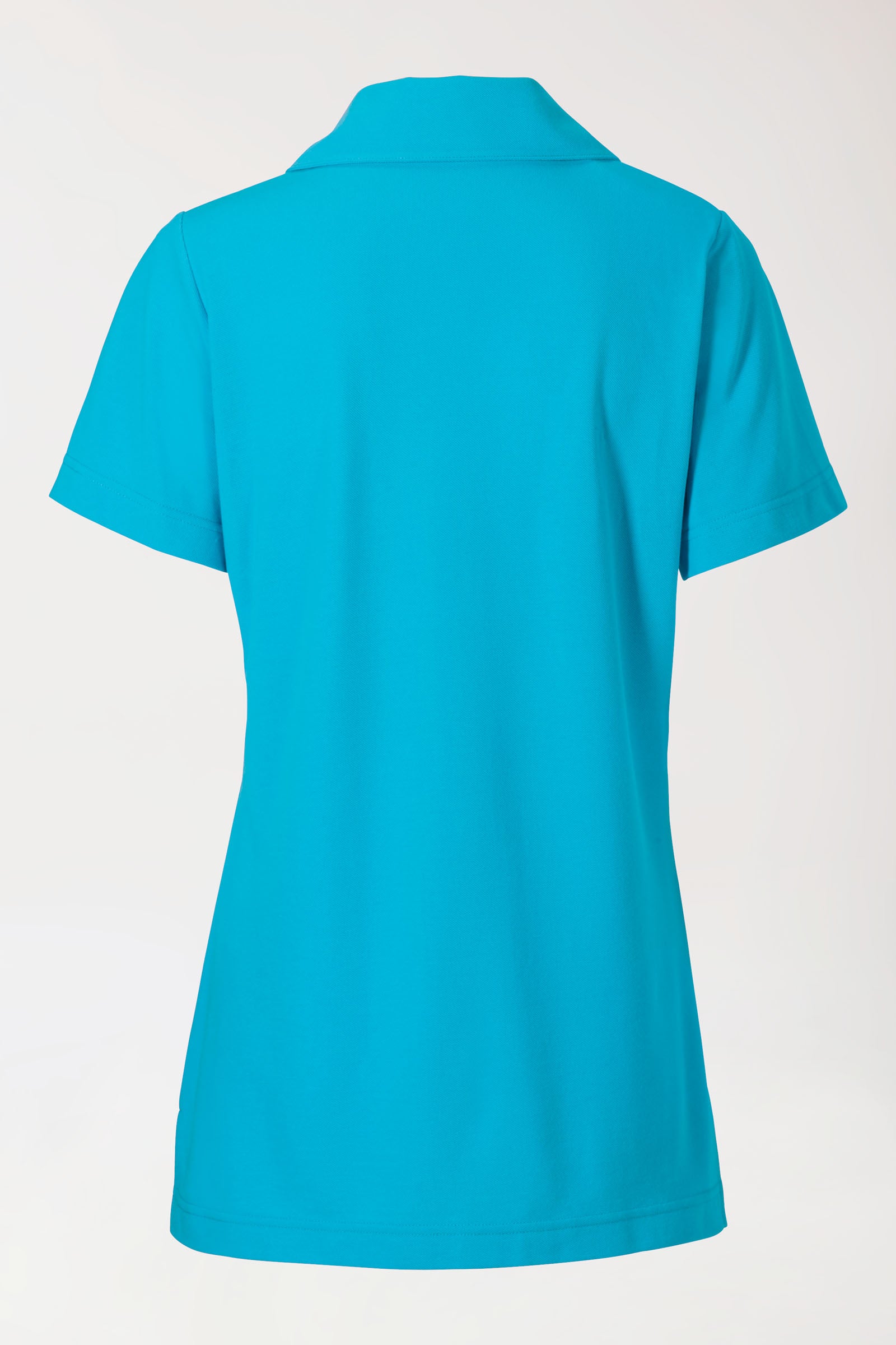 COMFY FLEX Stretch Schlupfkasack Damen - Schalkragen türkis, Rückansicht 