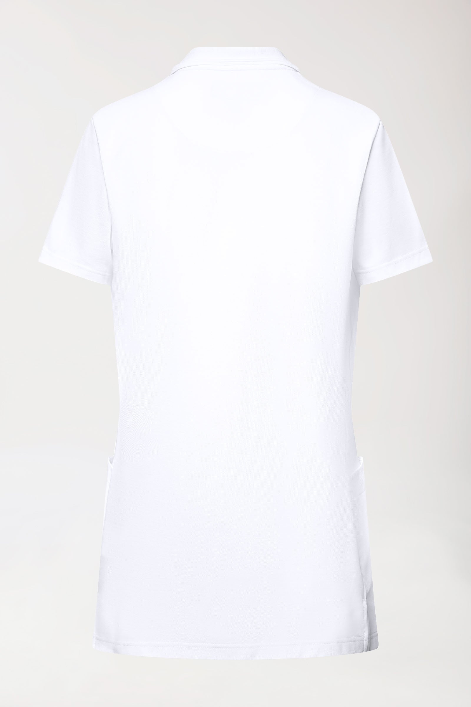 COMFY FLEX Stretch Schlupfkasack Damen - Polokragen weiß