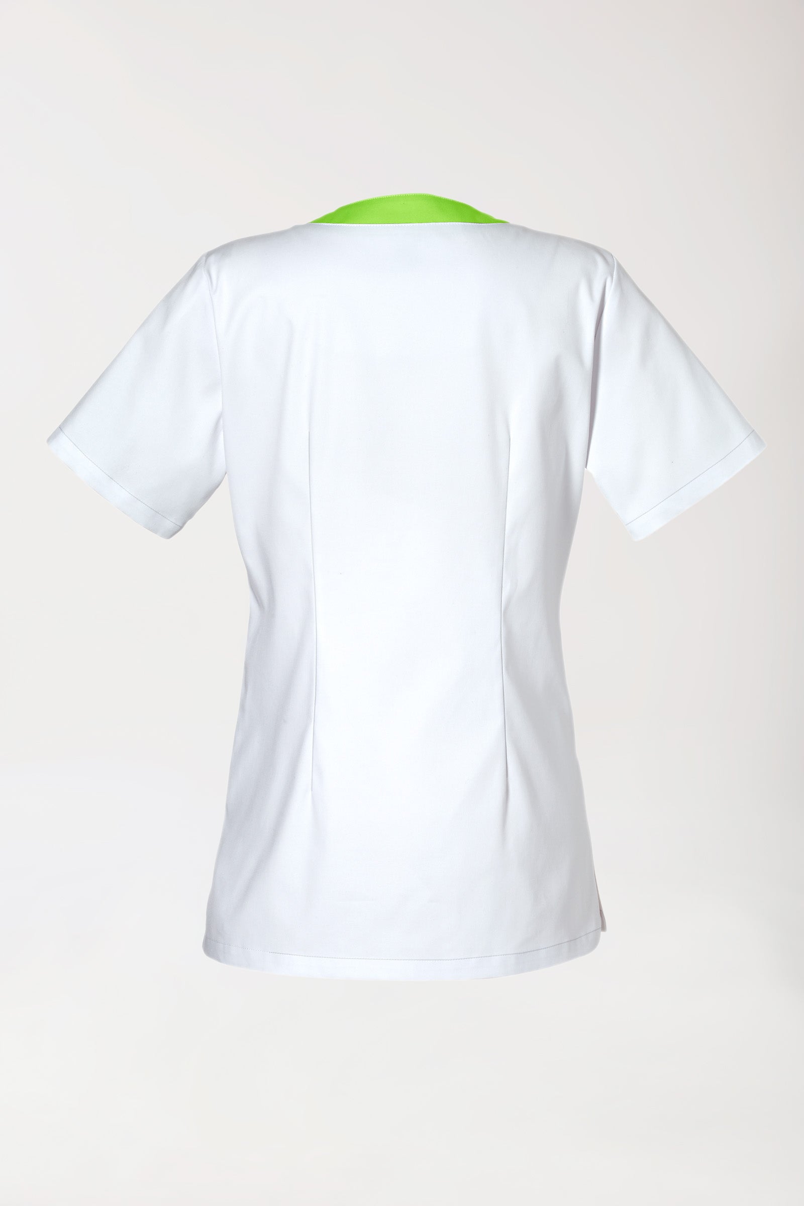 CLINIC STRETCH Schlupfkasack Damen - 1/2 Arm weiß/apfelgrün