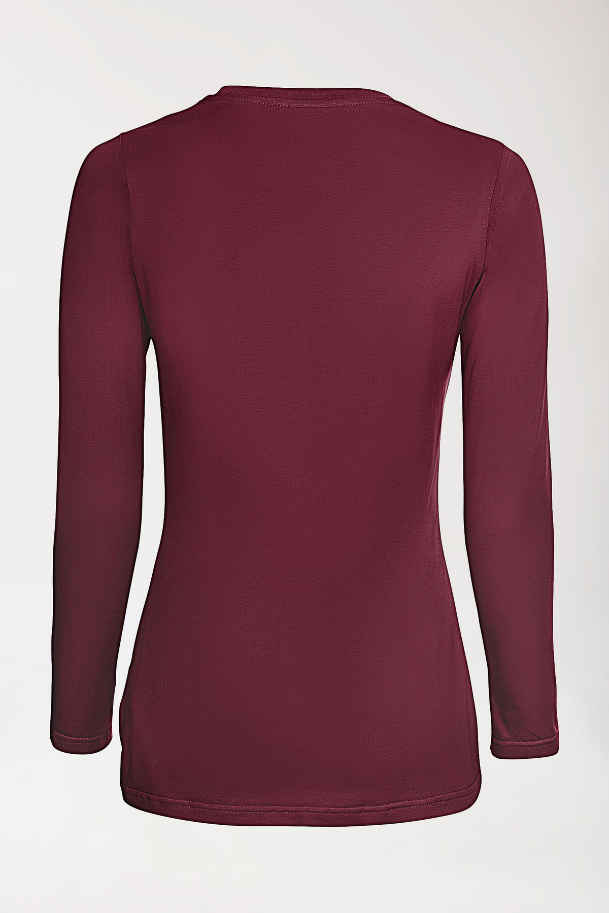 CORE Shirt Damen - 1/1 Arm bordeaux, Rückansicht 
