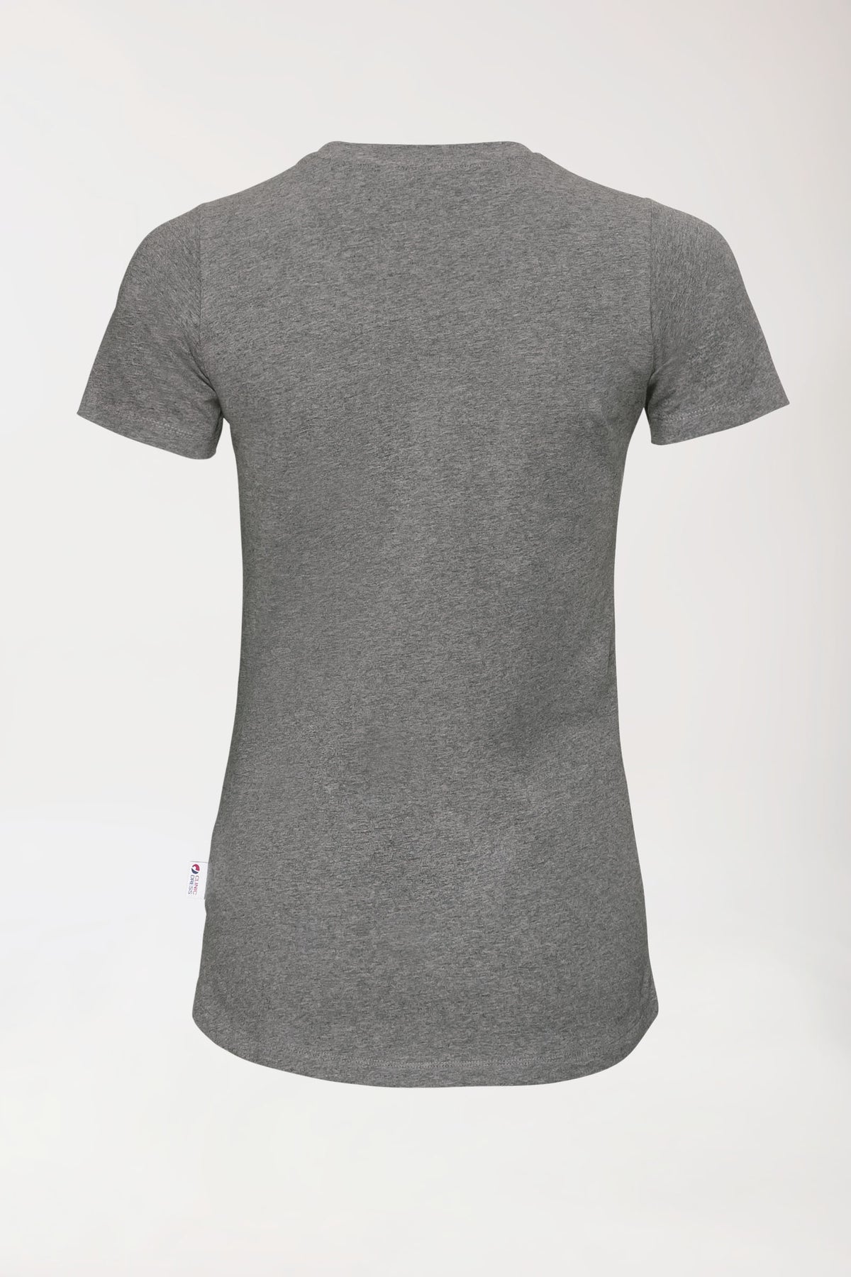CORE Shirt Damen - Rundhals dunkelgrau melange, Rückansicht 