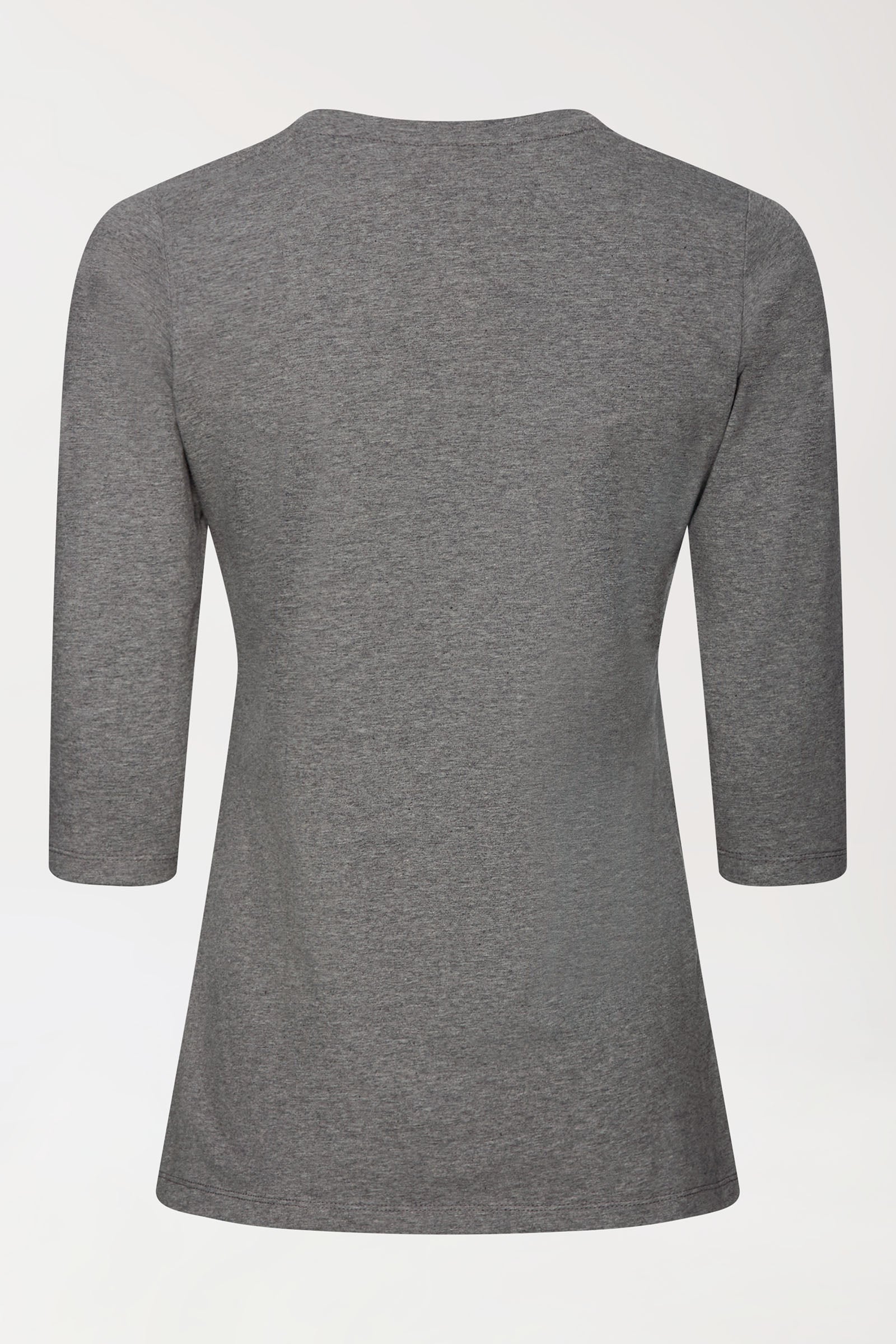 CORE Shirt Damen - 3/4 Arm dunkelgrau melange, Rückansicht 