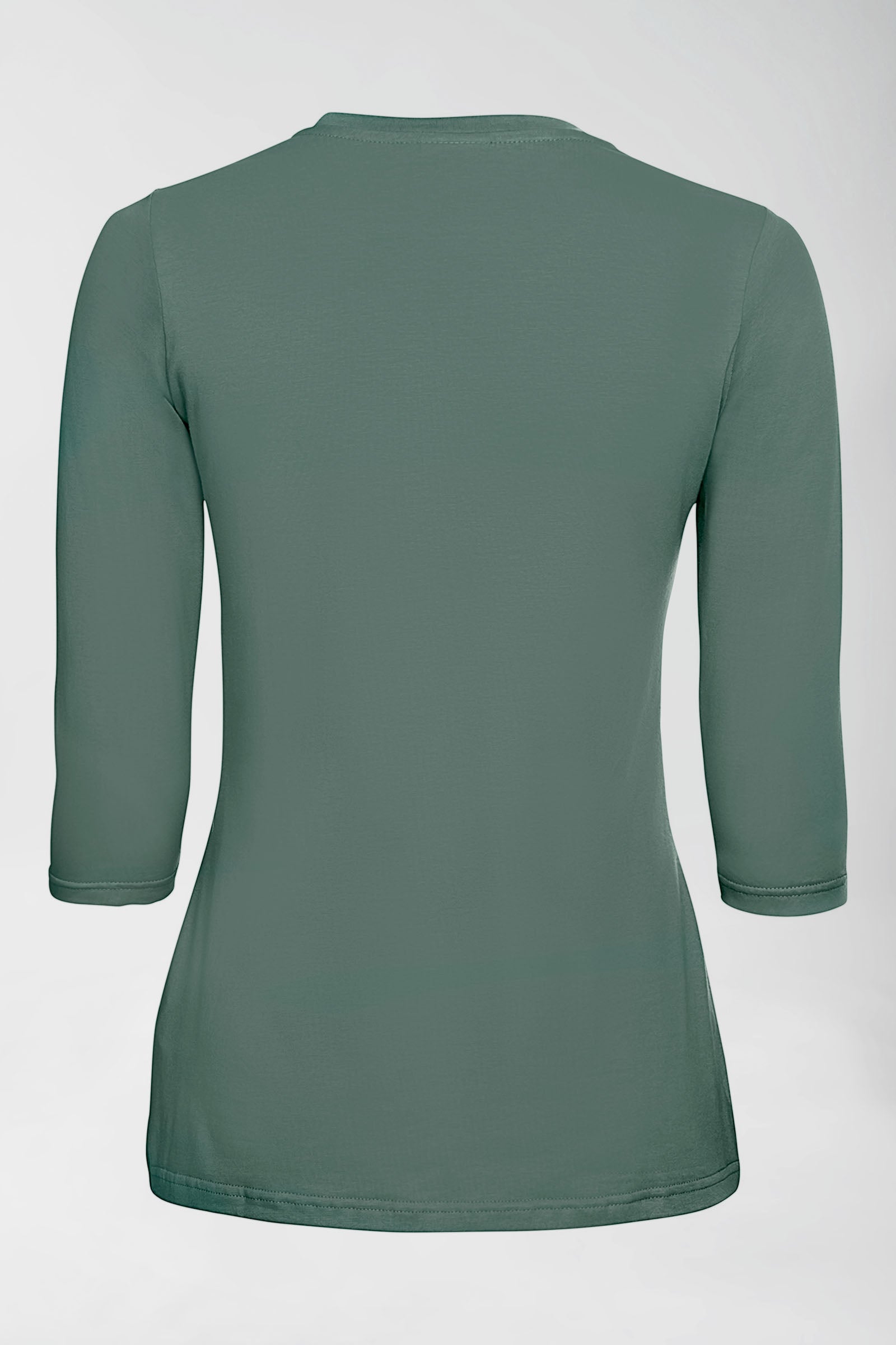 CORE Shirt Damen - 3/4 Arm dunkelgrün, Rückansicht 