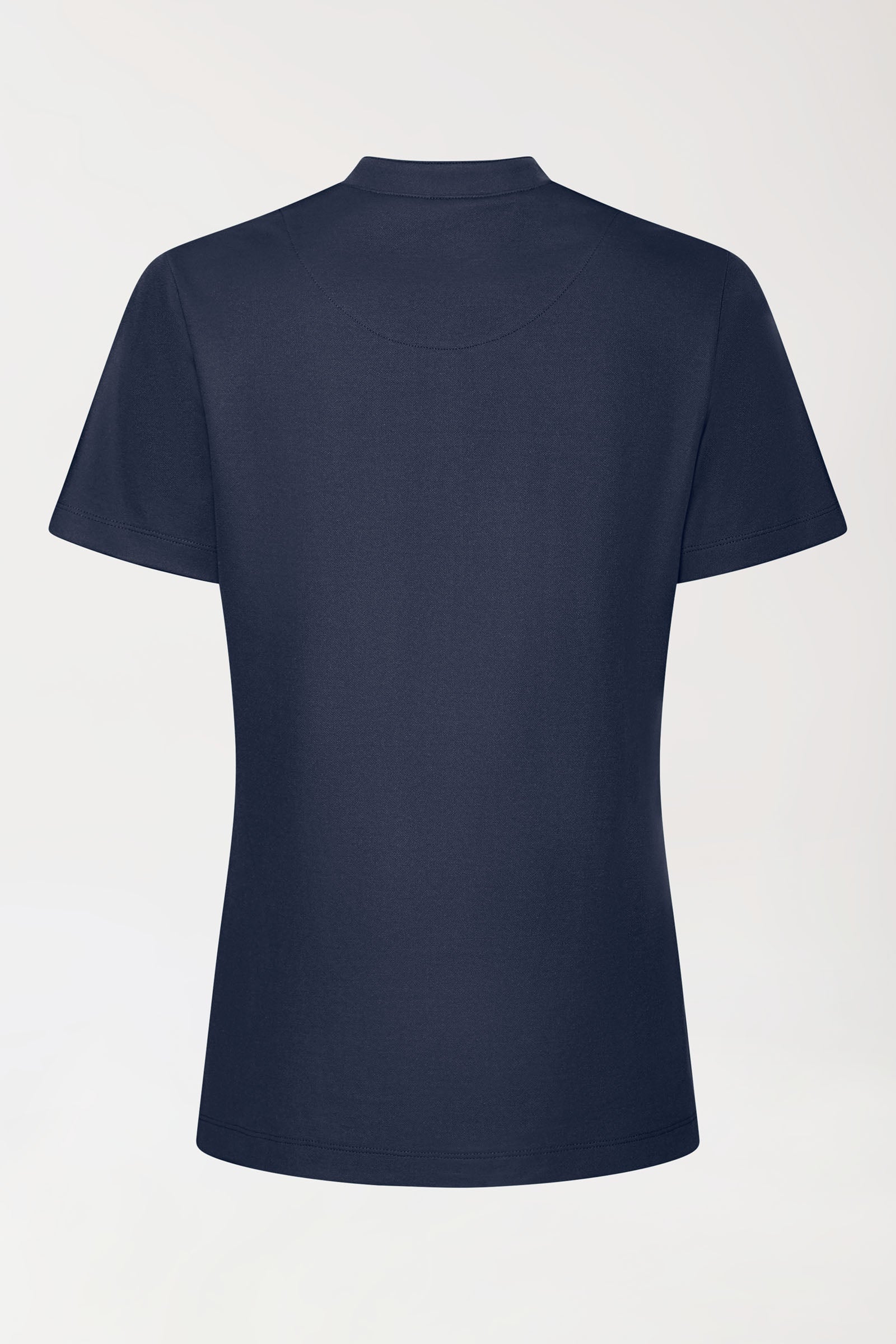 COMFY FLEX Stretch Shirt Damen - Stehkragen navy, Rückansicht 