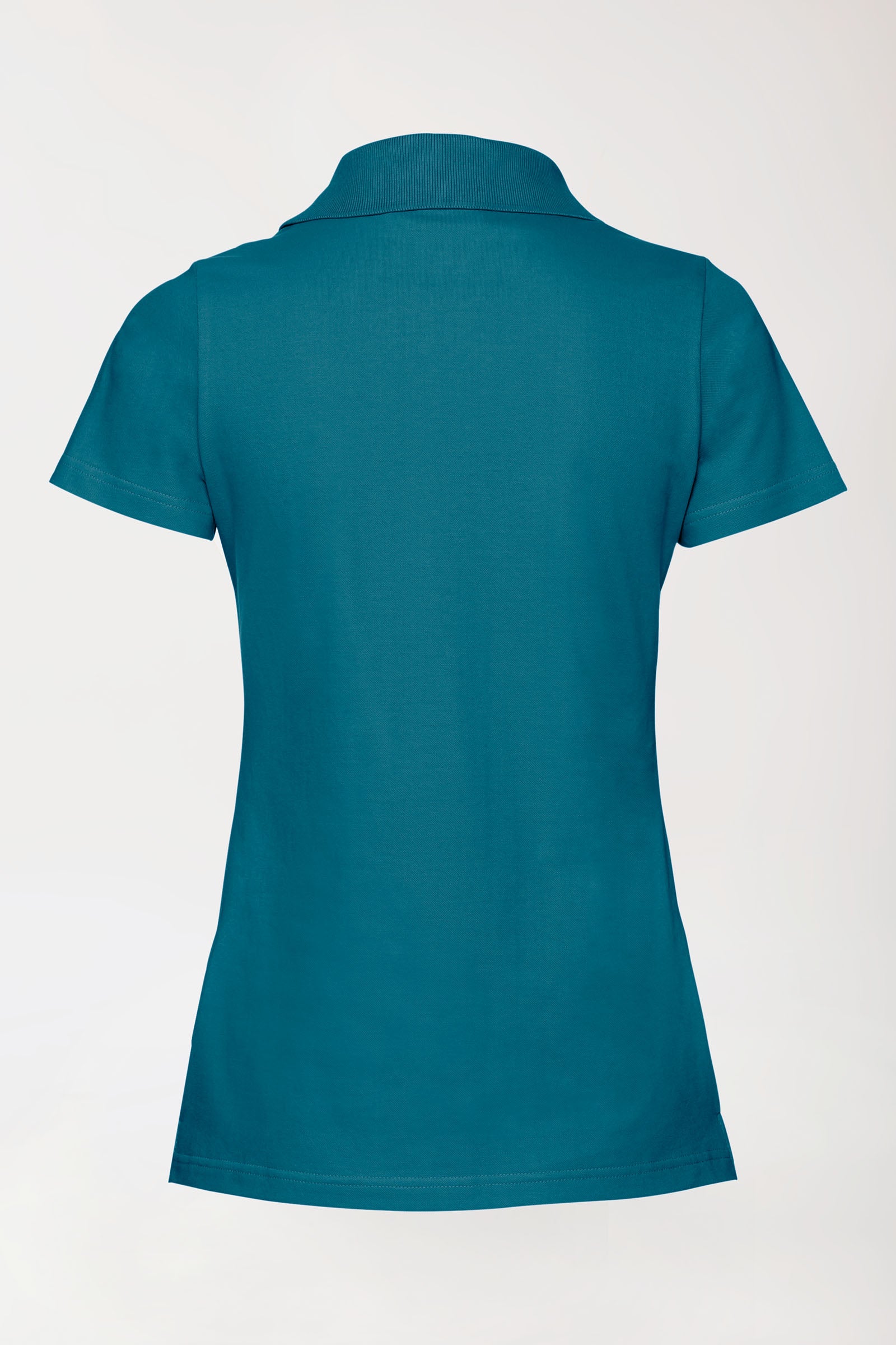Stretch Shirt Damen - Polokragen petrol