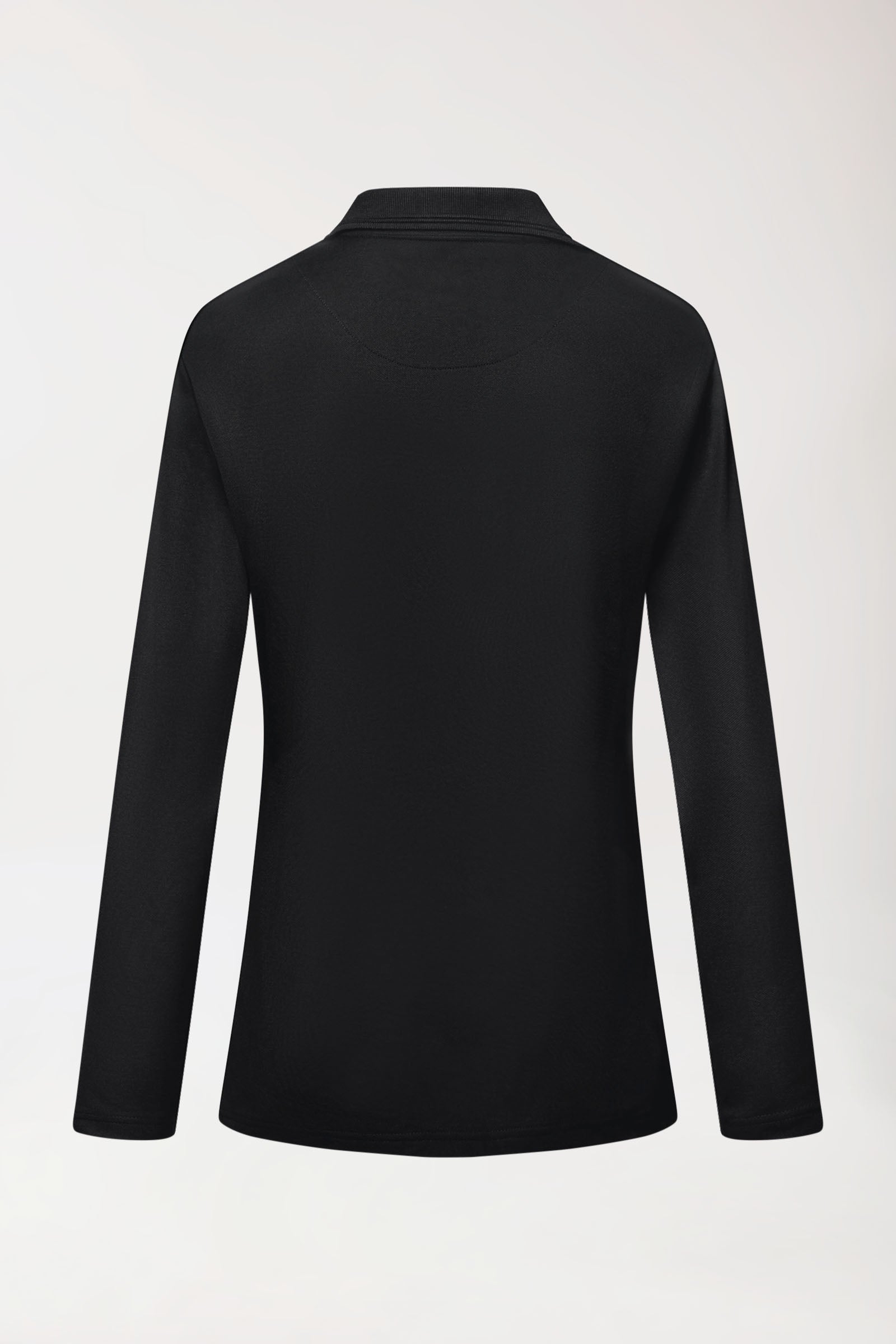 COMFY FLEX Stretch Longsleeve Damen - Polokragen schwarz