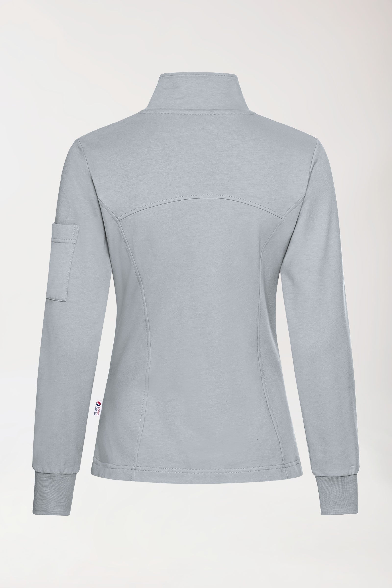 Sweatjacke Damen - Stehkragen grau