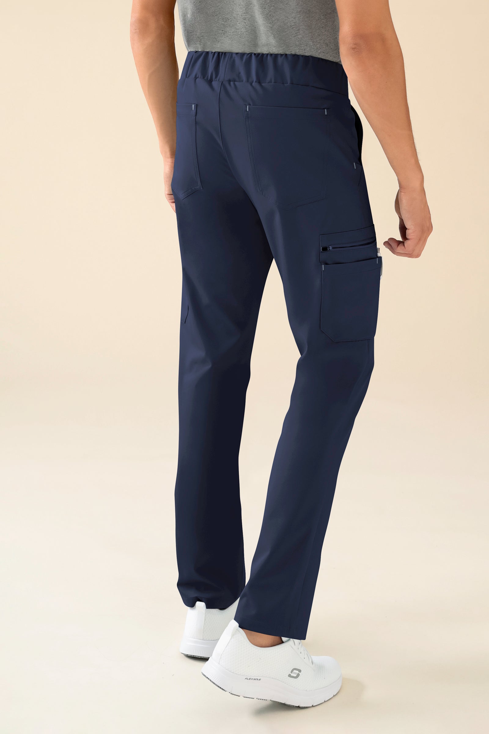 KAERE Hose Herren - gerader Saum mit Beintaschen navy