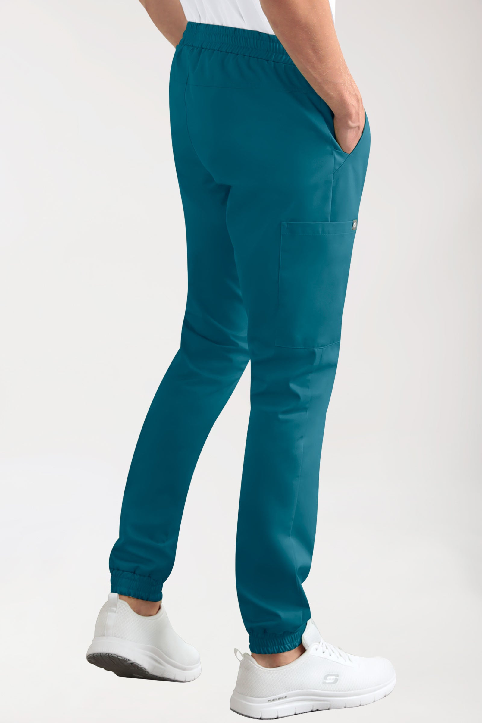 CORE Cargohose Herren - Jogpants Style petrol, Rückansicht 