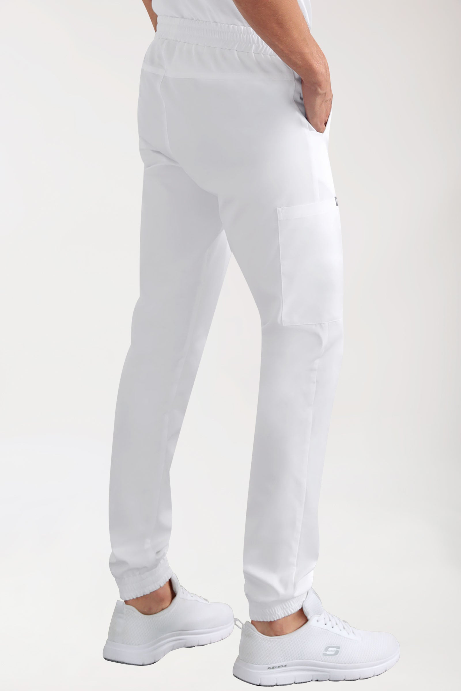 CORE Cargohose Herren - Jogpants Style weiß