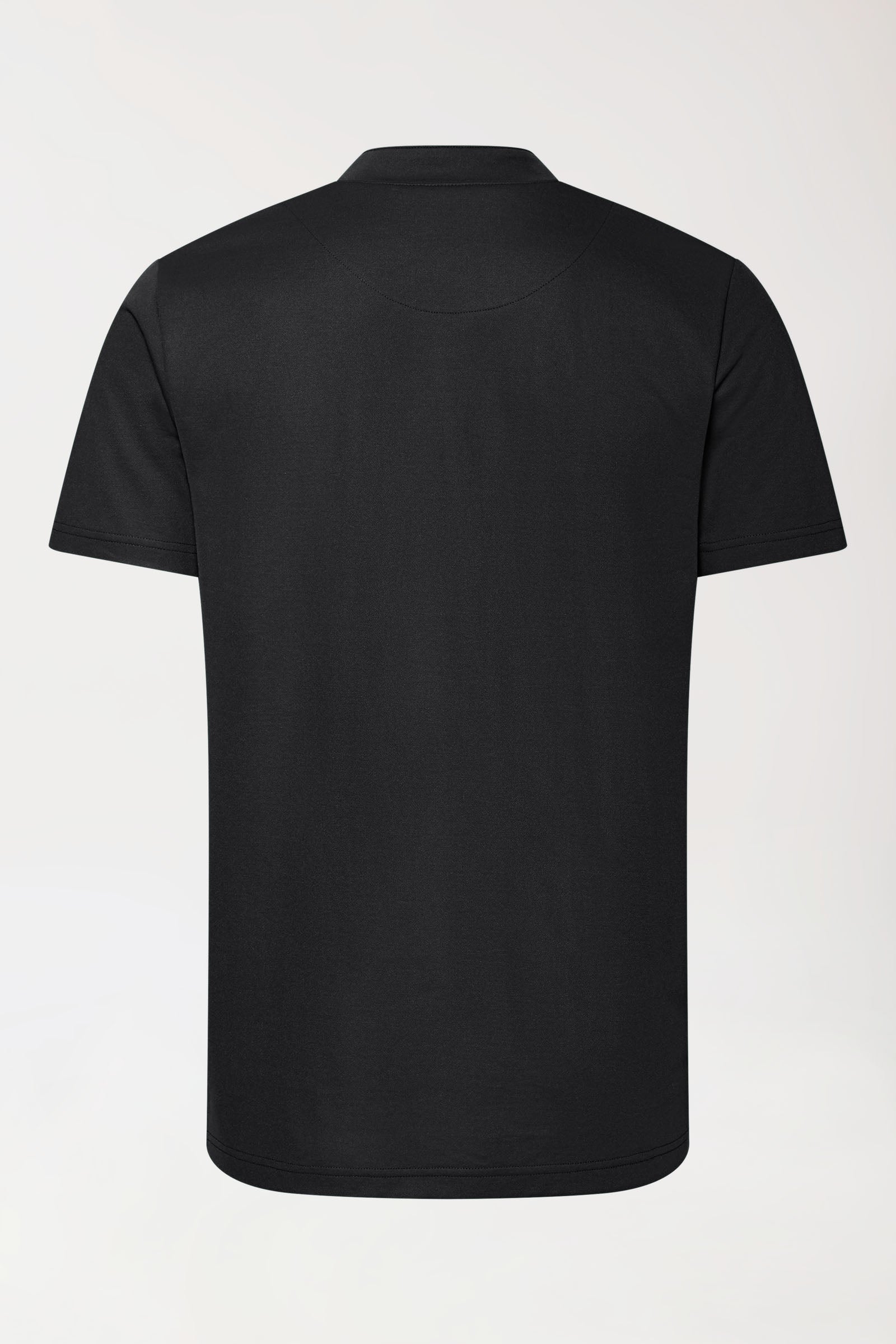 COMFY FLEX Stretch Shirt Herren - Stehkragen schwarz, Rückansicht 