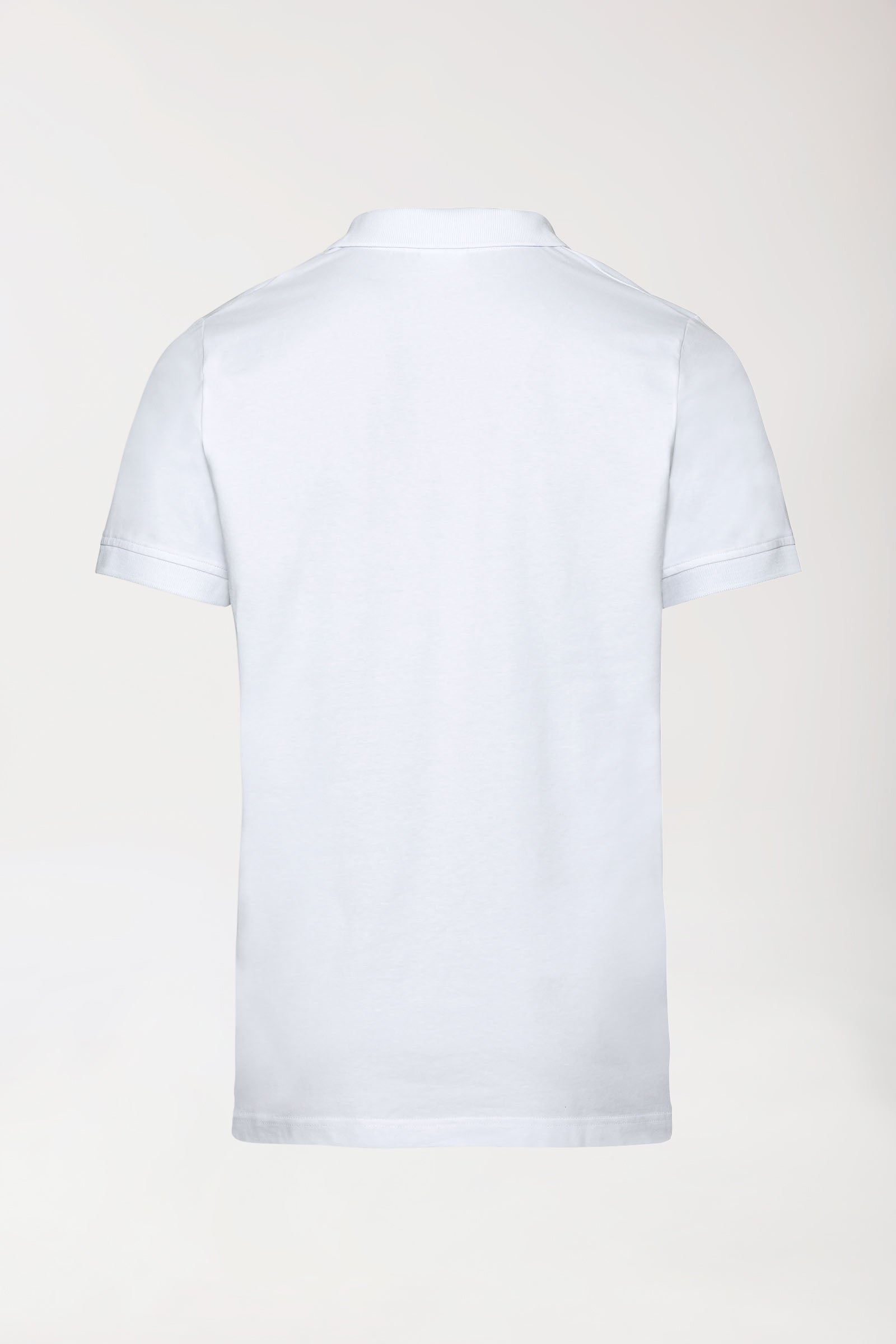 Stretch Shirt Herren - Polokragen - Knopfleiste weiß