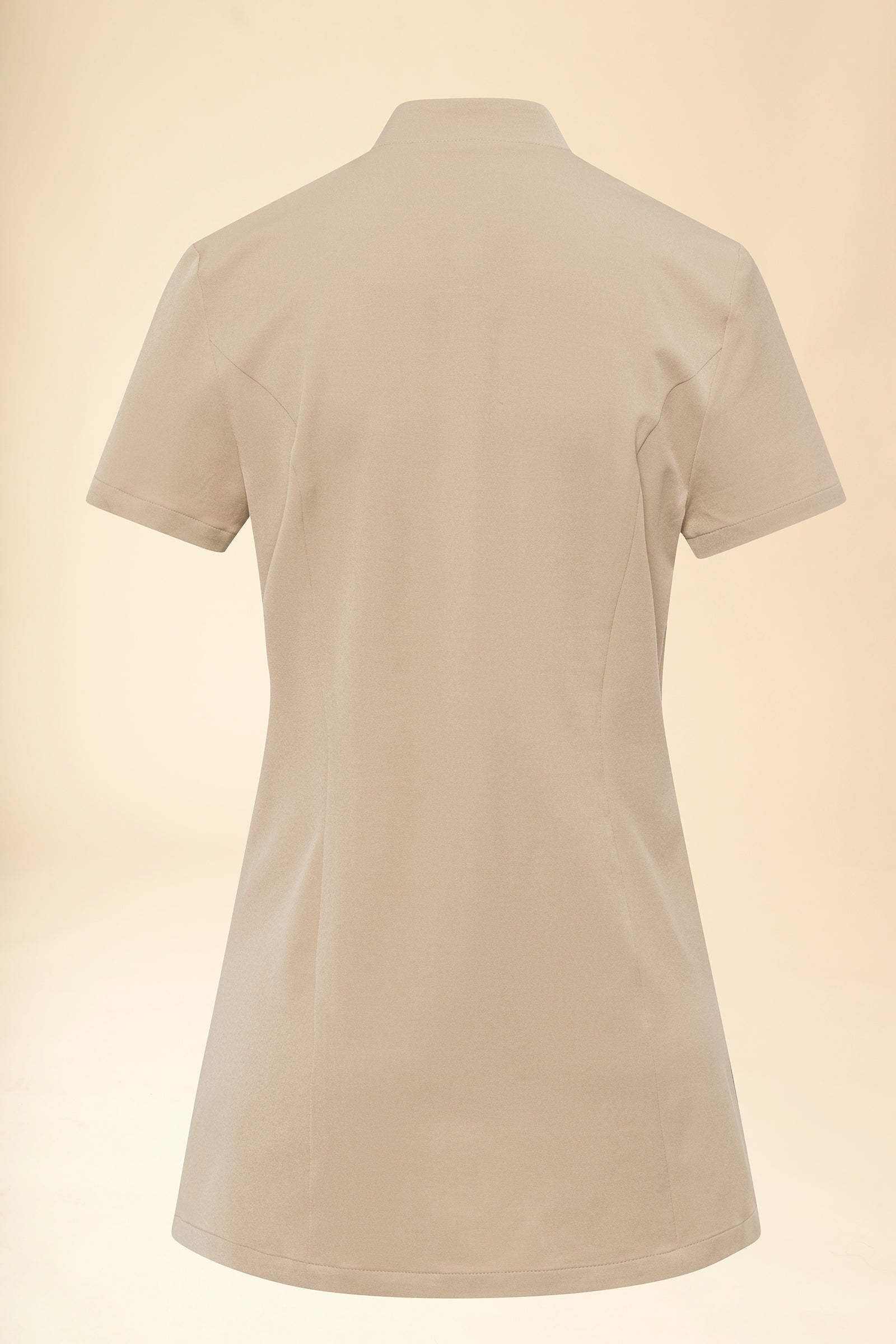 KAERE Kasack Damen - asymmetrische Knopfleiste sand, Rückansicht 