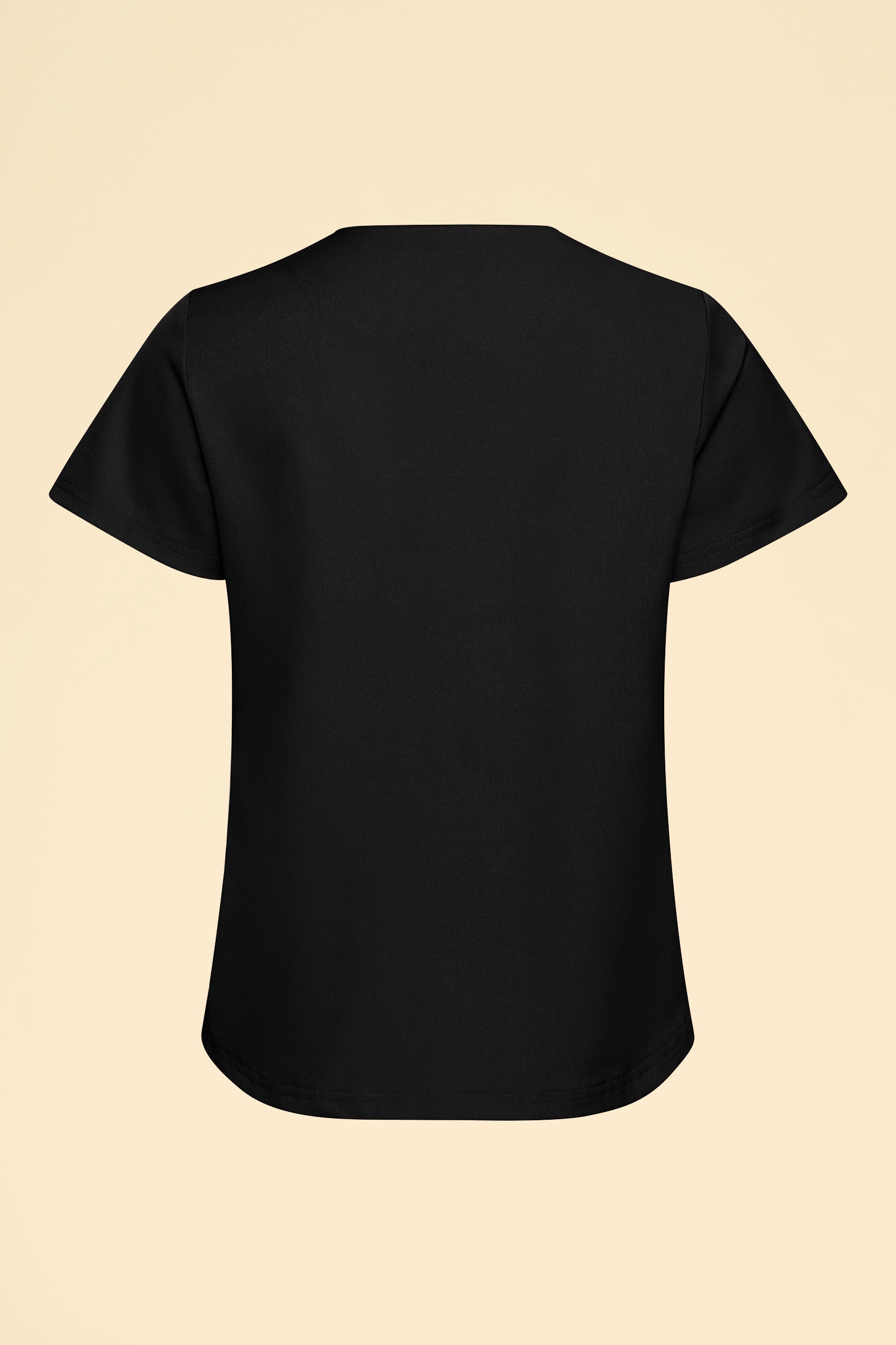 KAERE Shirt Damen - Rundhalsausschnitt schwarz, Rückansicht 