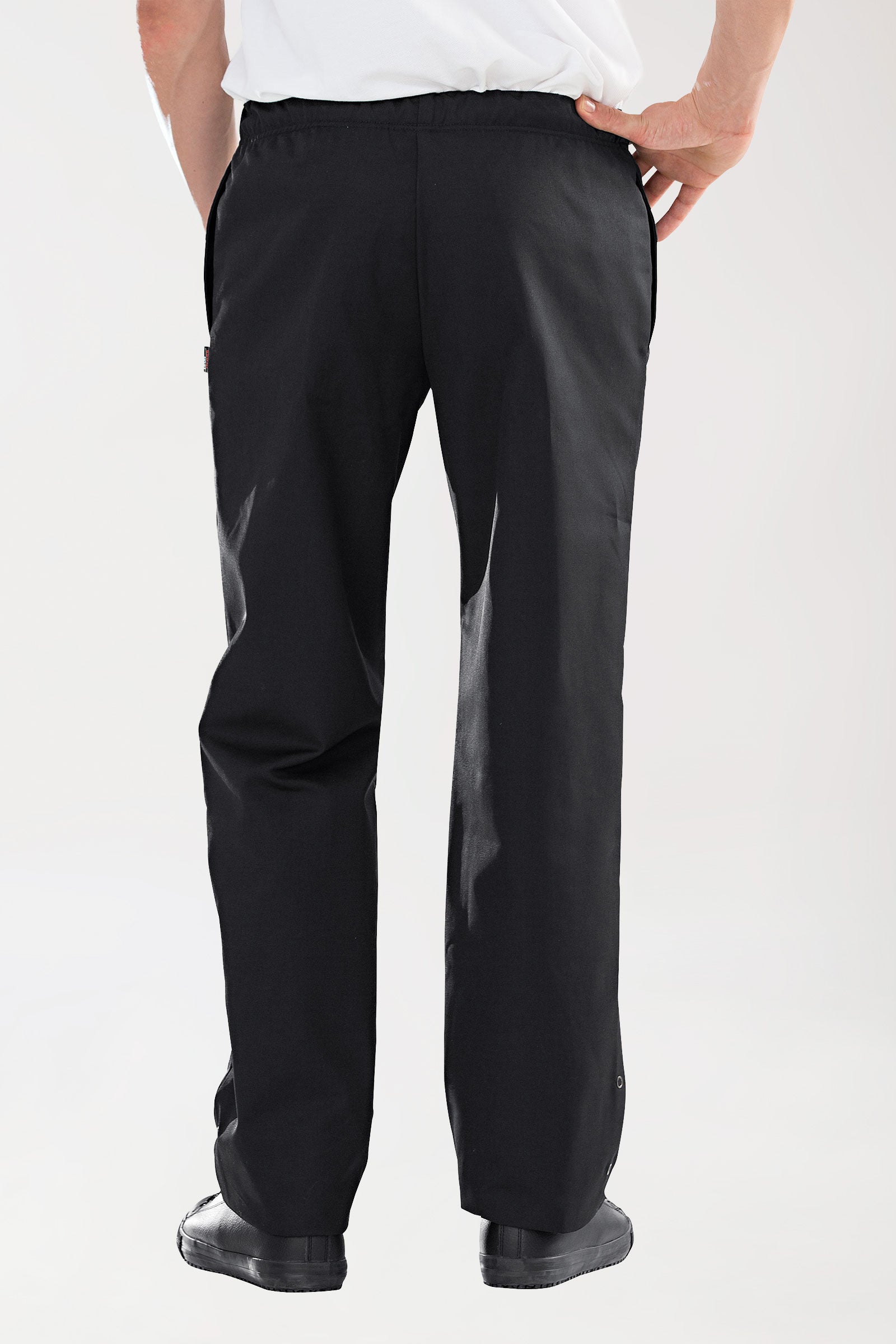 Gastro Hosen Herren - Rundumgummibund schwarz