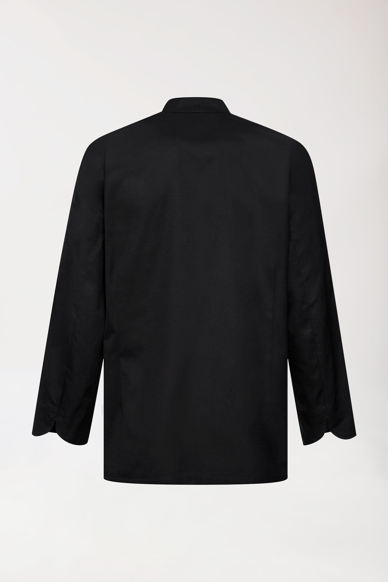 Gastro Kochjacke Herren - 6er Knopfreihe - 1/1 Arm schwarz, Rückansicht 