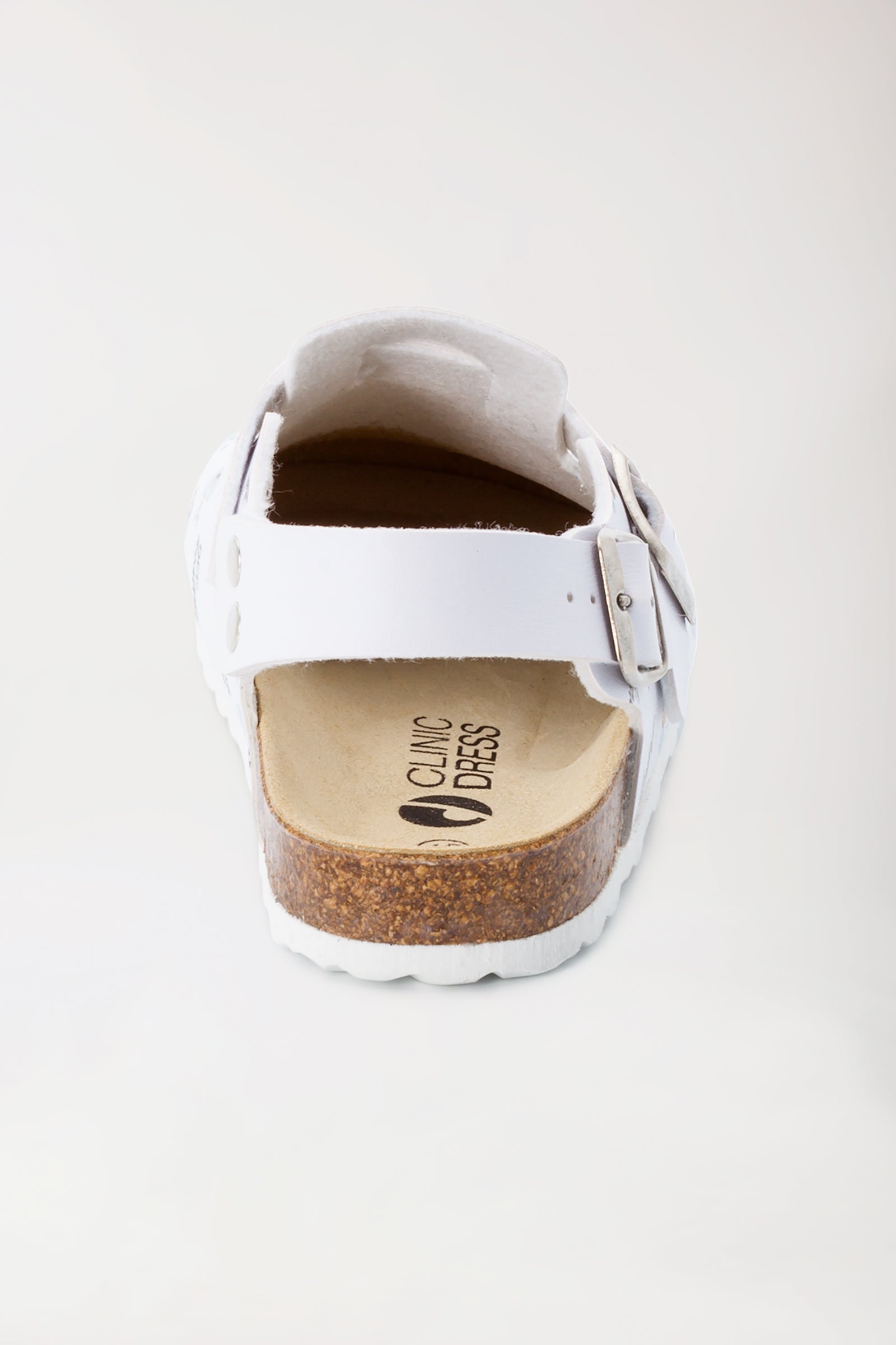 Unisex Clog weiß/gelb/schwarz, Rückansicht 