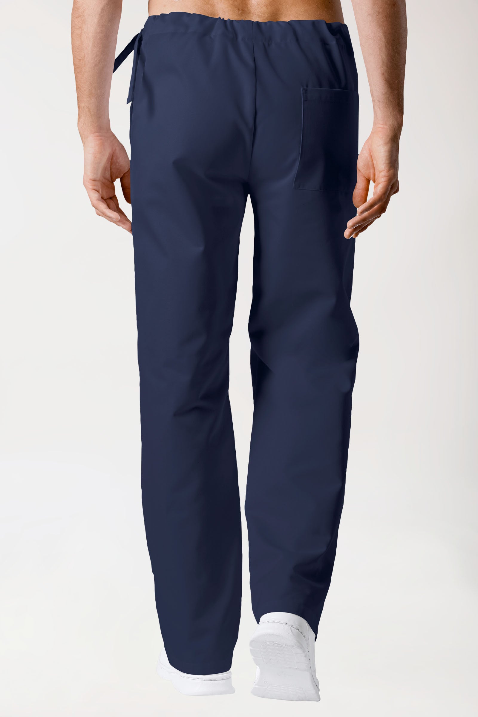 Baumwoll Hose Unisex - seitlicher Knopfverschluss navy