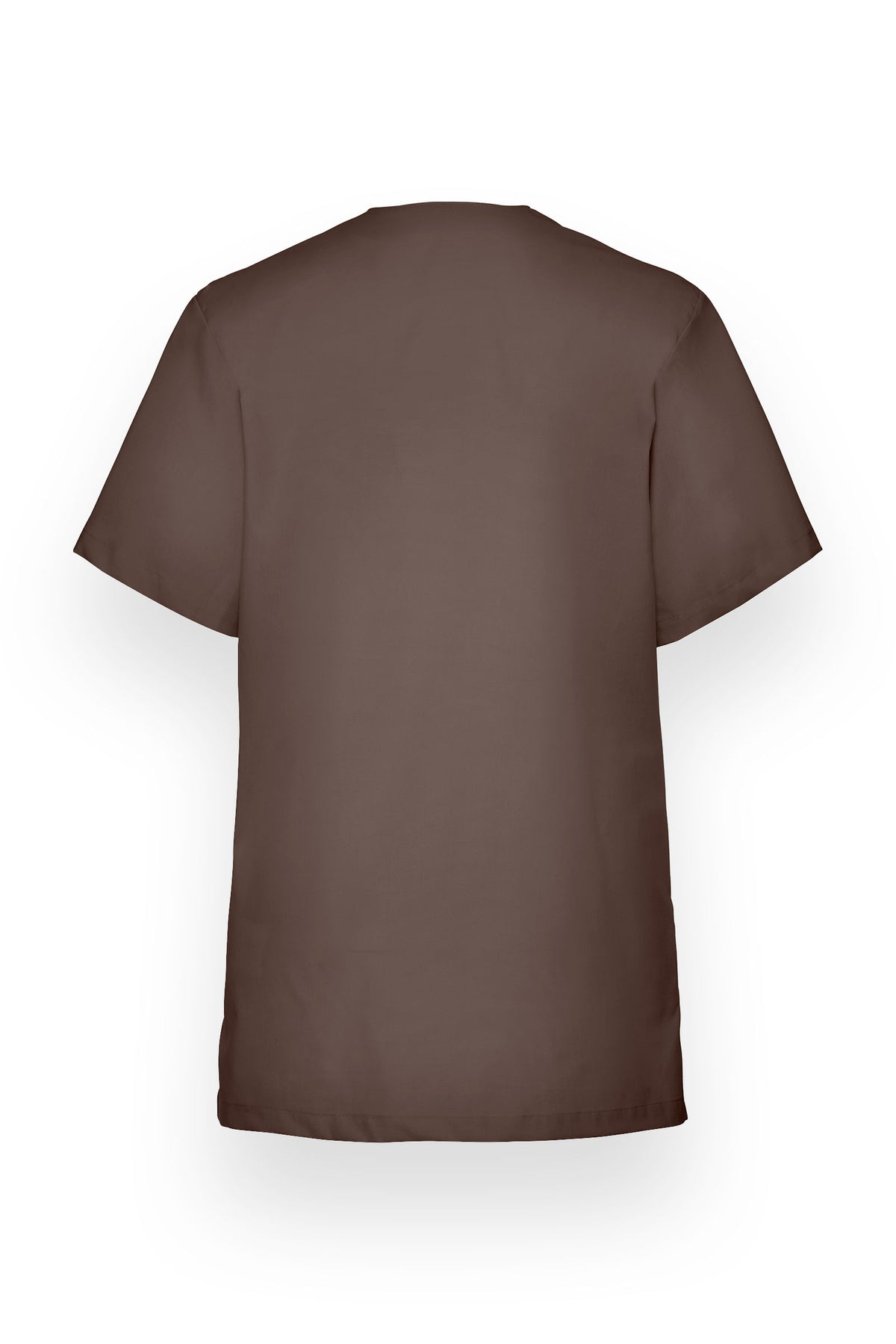 Stretch Schlupfkasack Unisex - V-Ausschnitt deep taupe, Rückansicht 