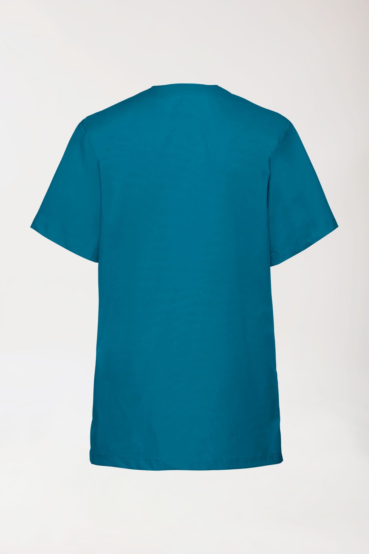 Stretch Schlupfkasack Unisex - V-Ausschnitt petrol, Rückansicht 
