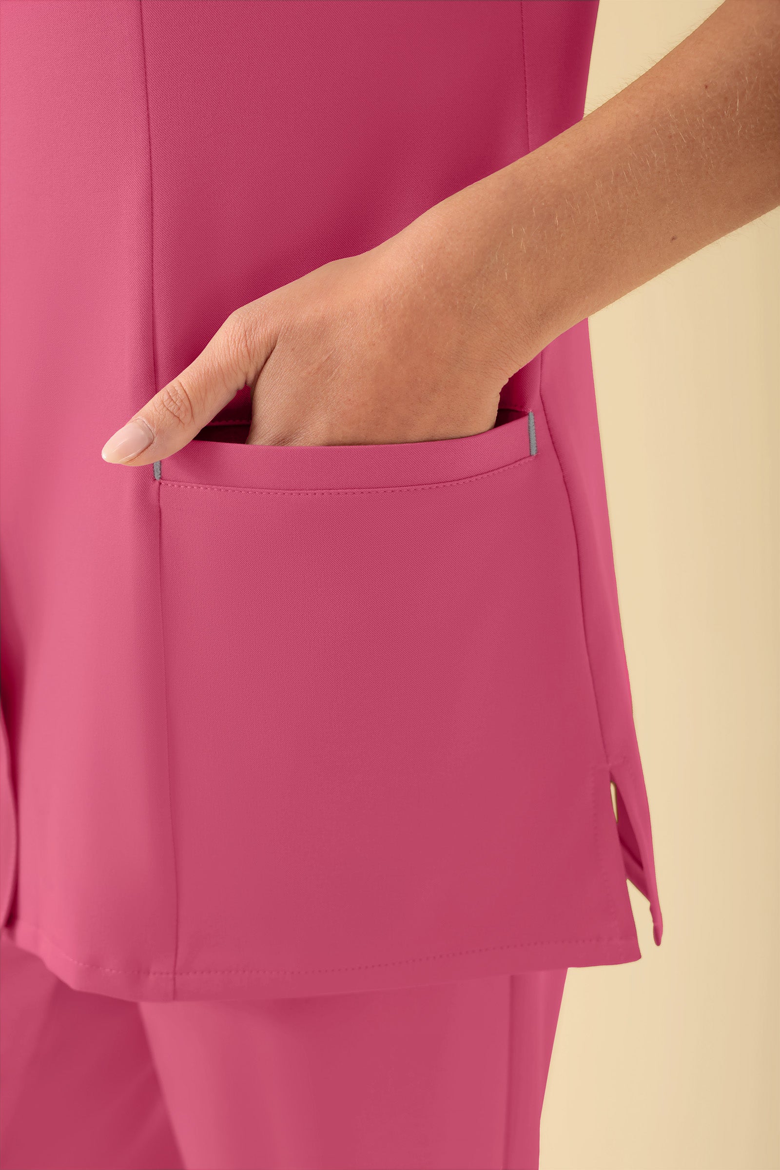 KAERE Kasack Damen - durchgeknöpft rosenholz