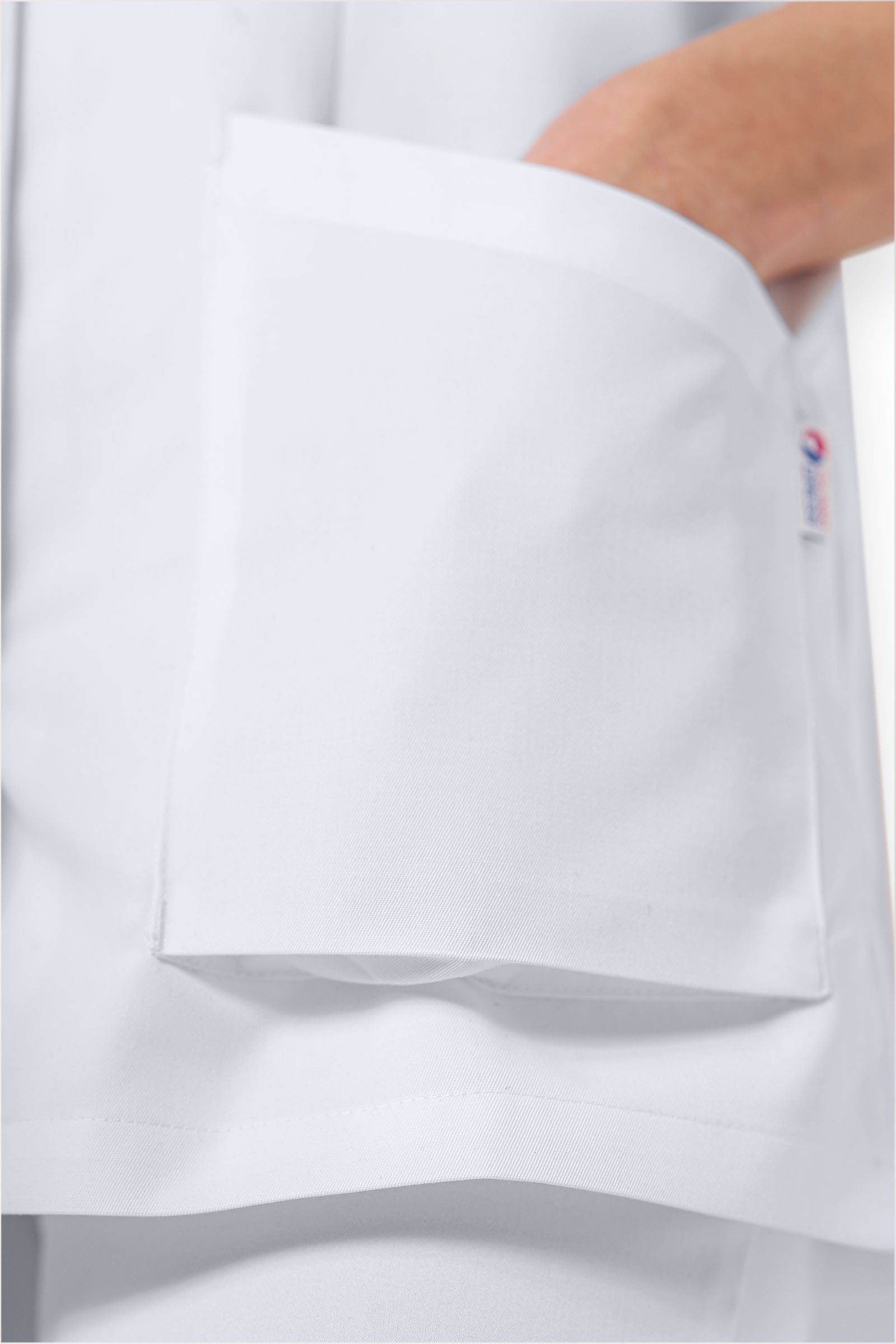 CORE Kasack Damen - durchgeknöpft weiß