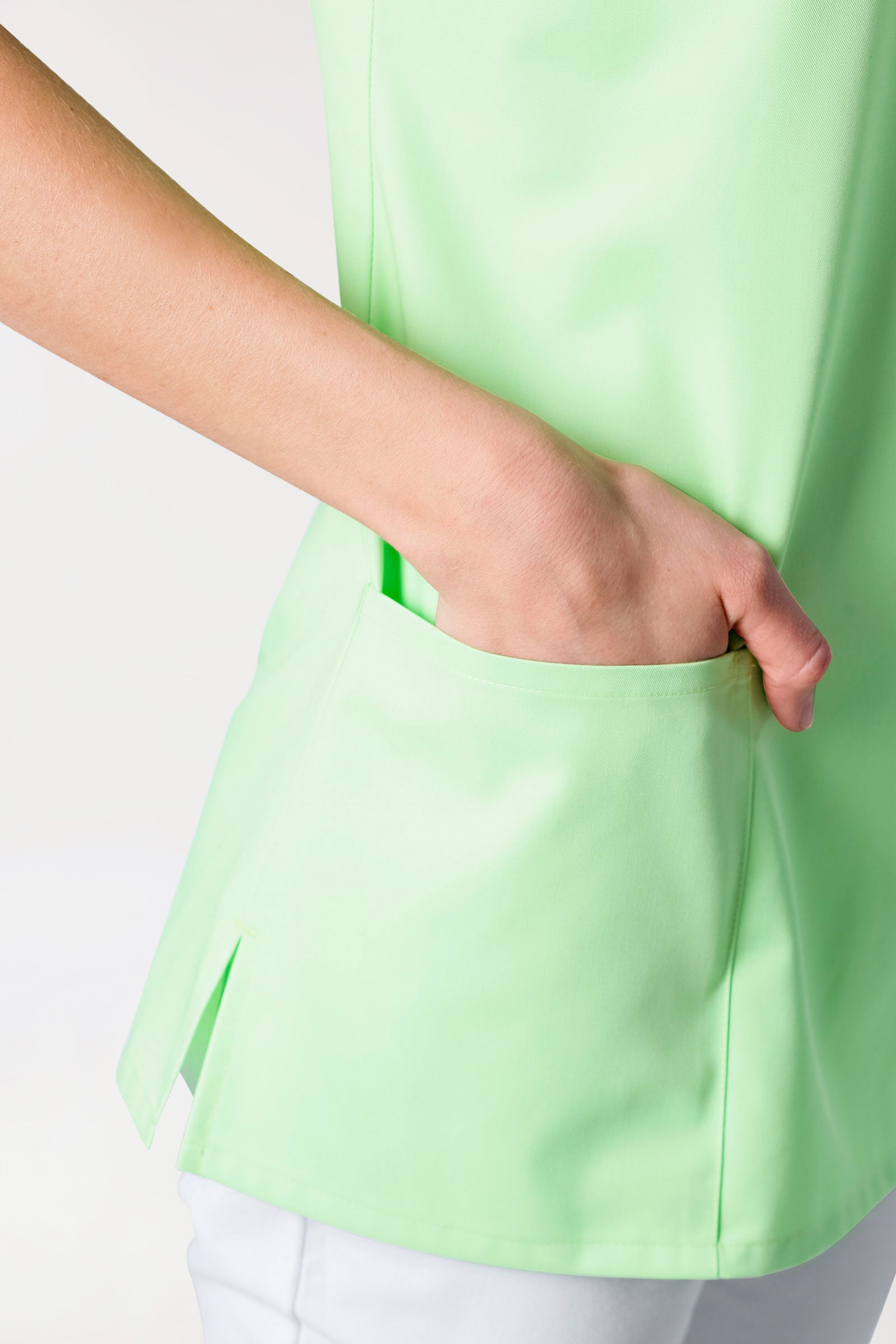 JUST STRONG Schlupfkasack Damen - eckiger Ausschnitt apfelgrün