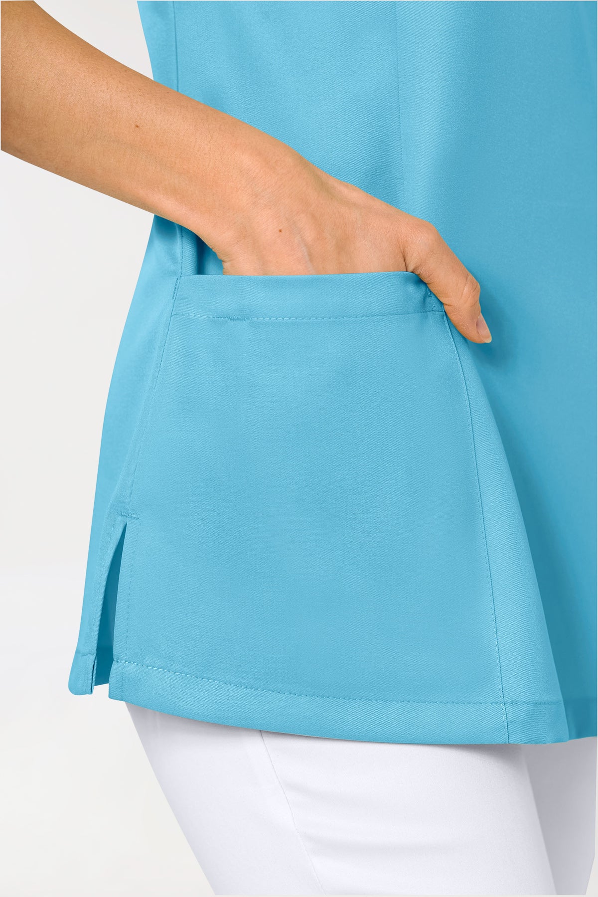GREEN Schlupfkasack Damen - V-Ausschnitt dark türkis