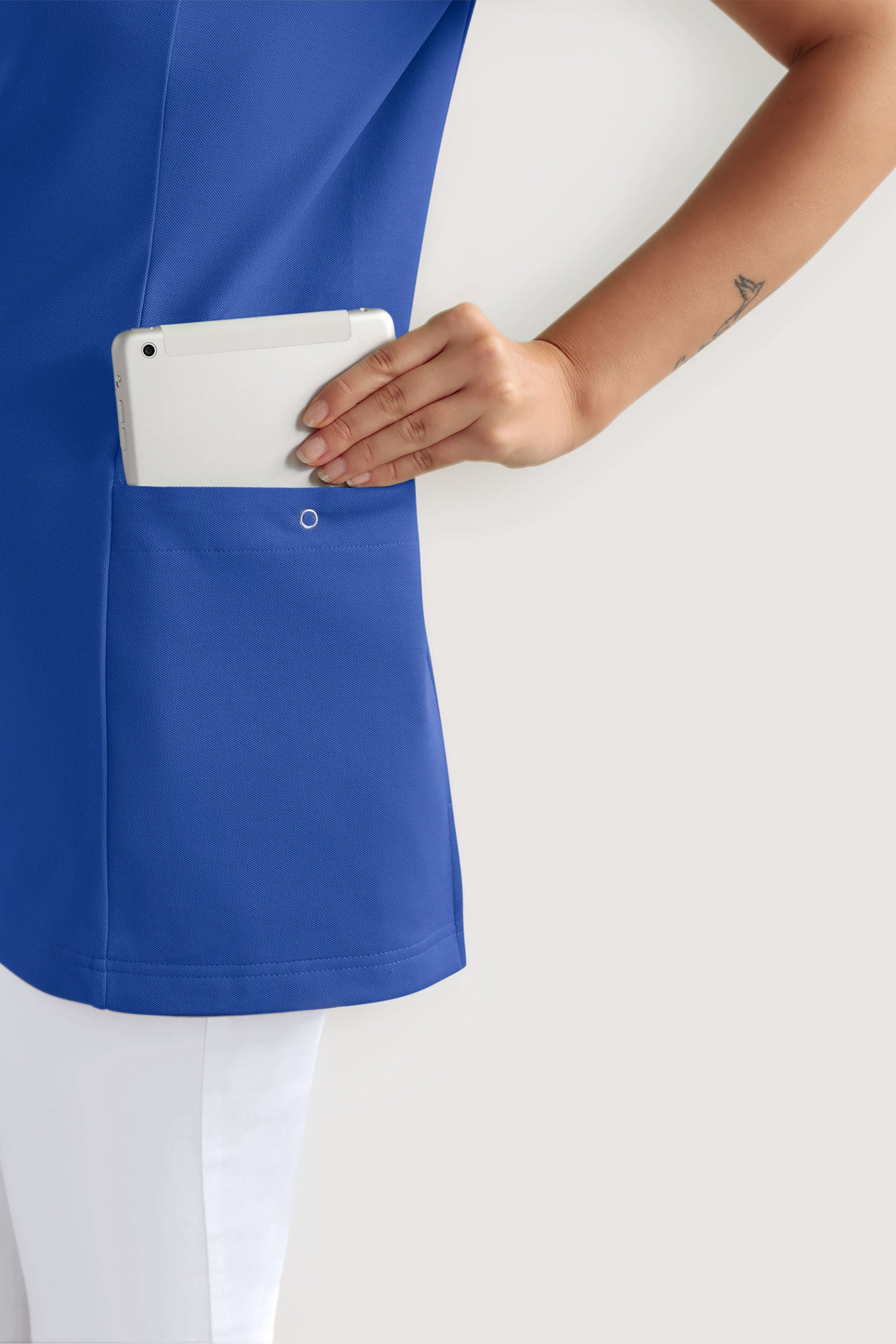 COMFY FLEX Stretch Schlupfkasack Damen - mit Druckknöpfen königsblau