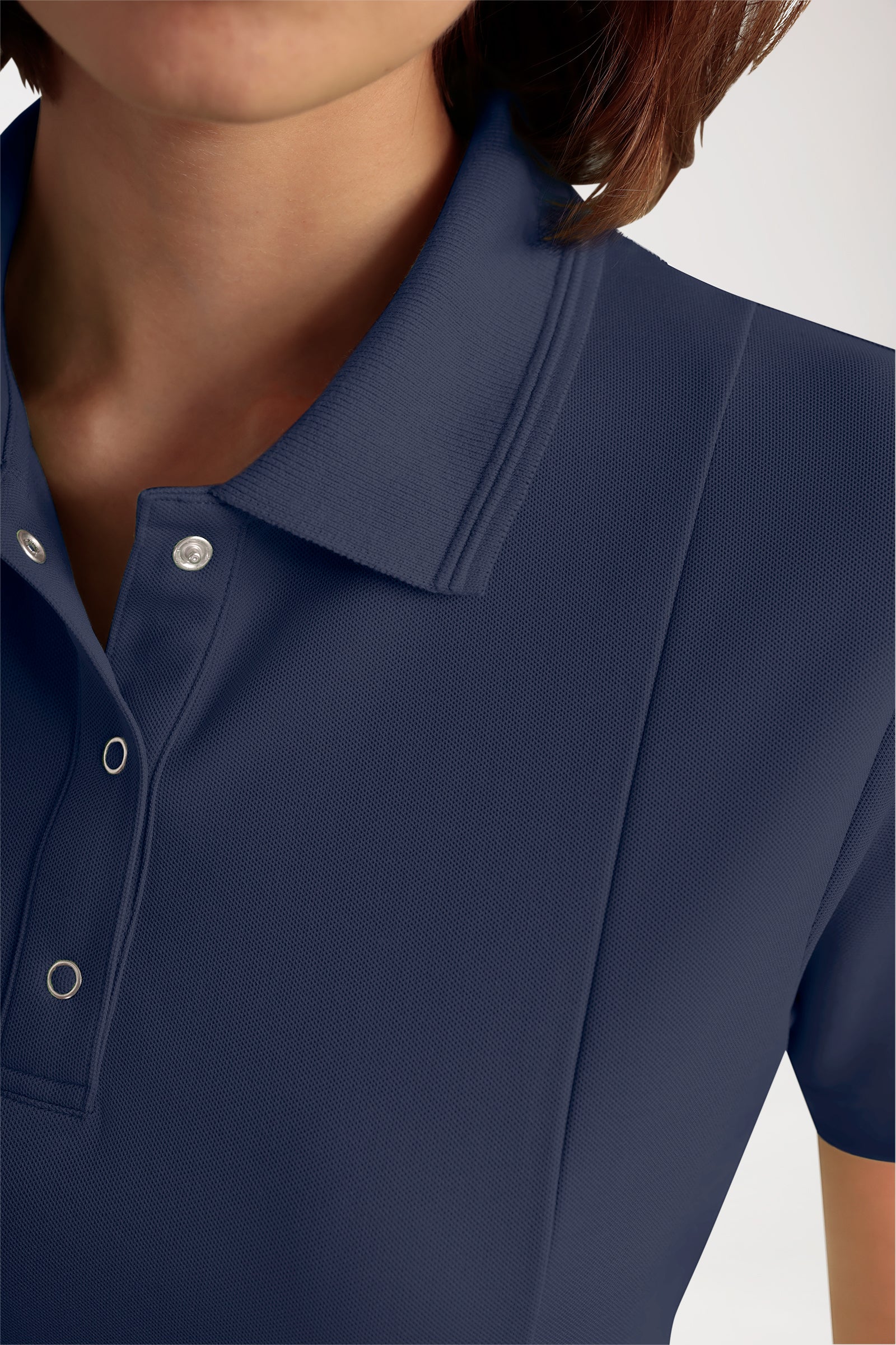 COMFY FLEX Stretch Schlupfkasack Damen - Polokragen navy