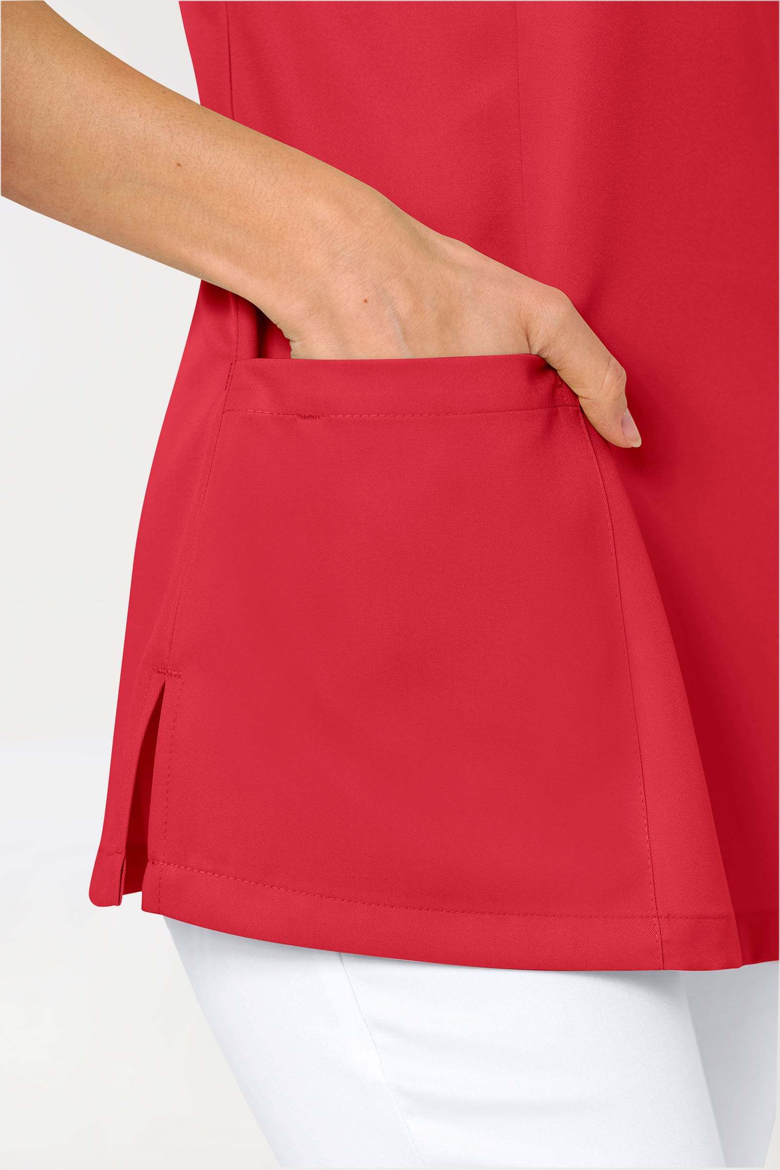 GREEN Schlupfkasack Damen - V-Ausschnitt rot