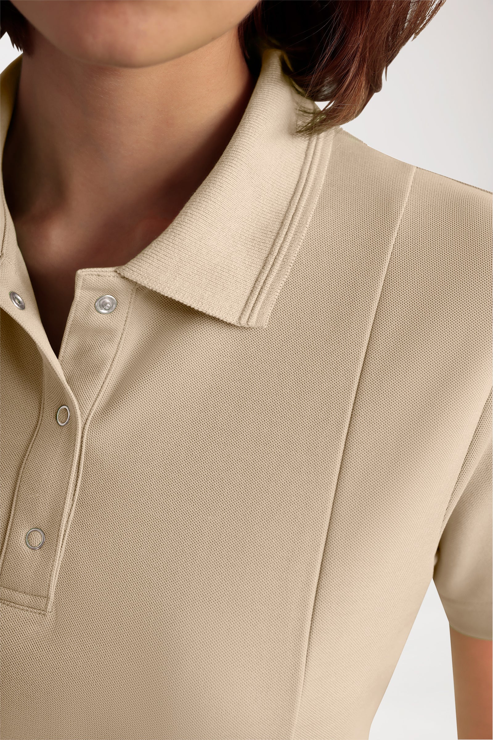 COMFY FLEX Stretch Schlupfkasack Damen - Polokragen sand