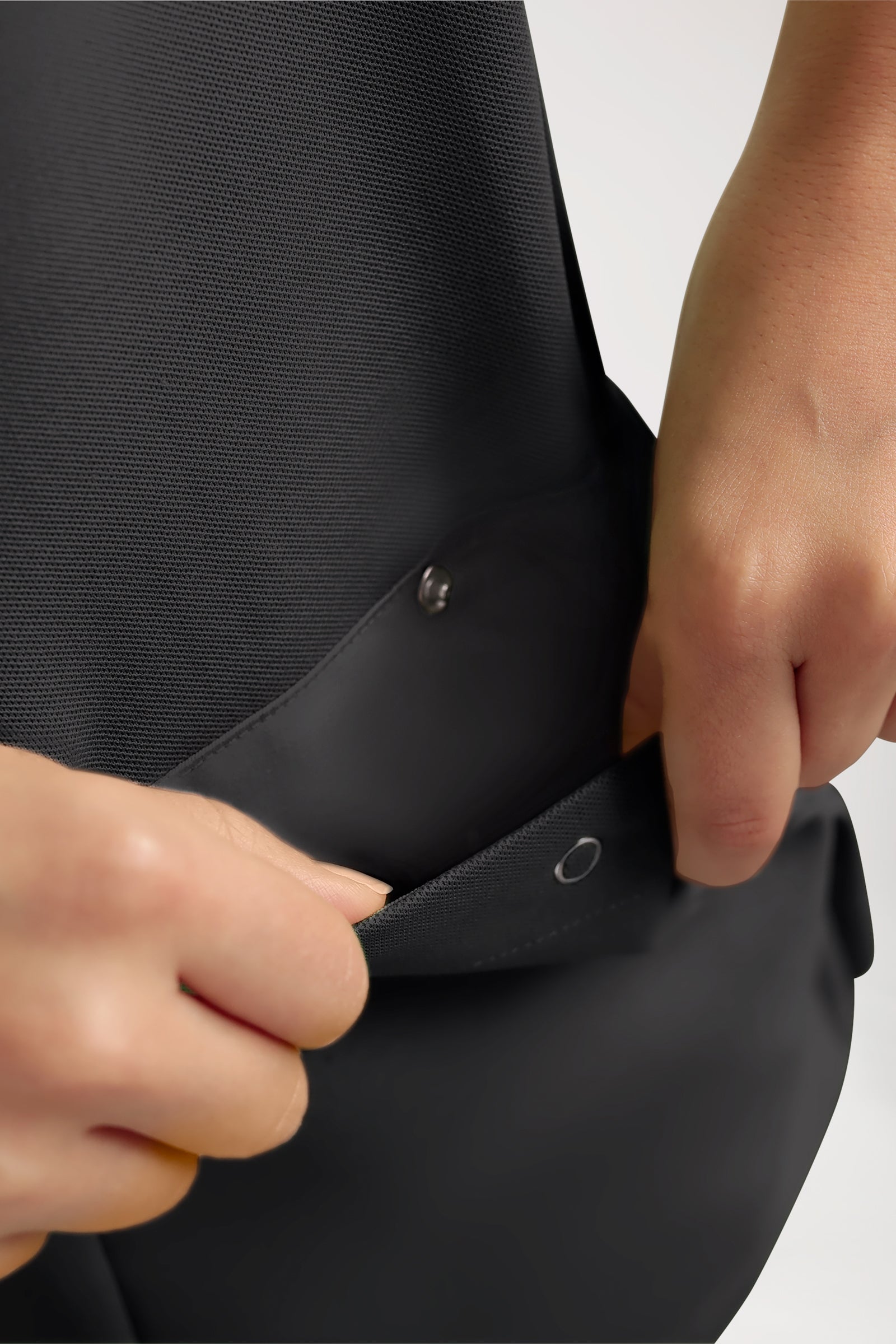 COMFY FLEX Stretch Schlupfkasack Damen - Polokragen schwarz