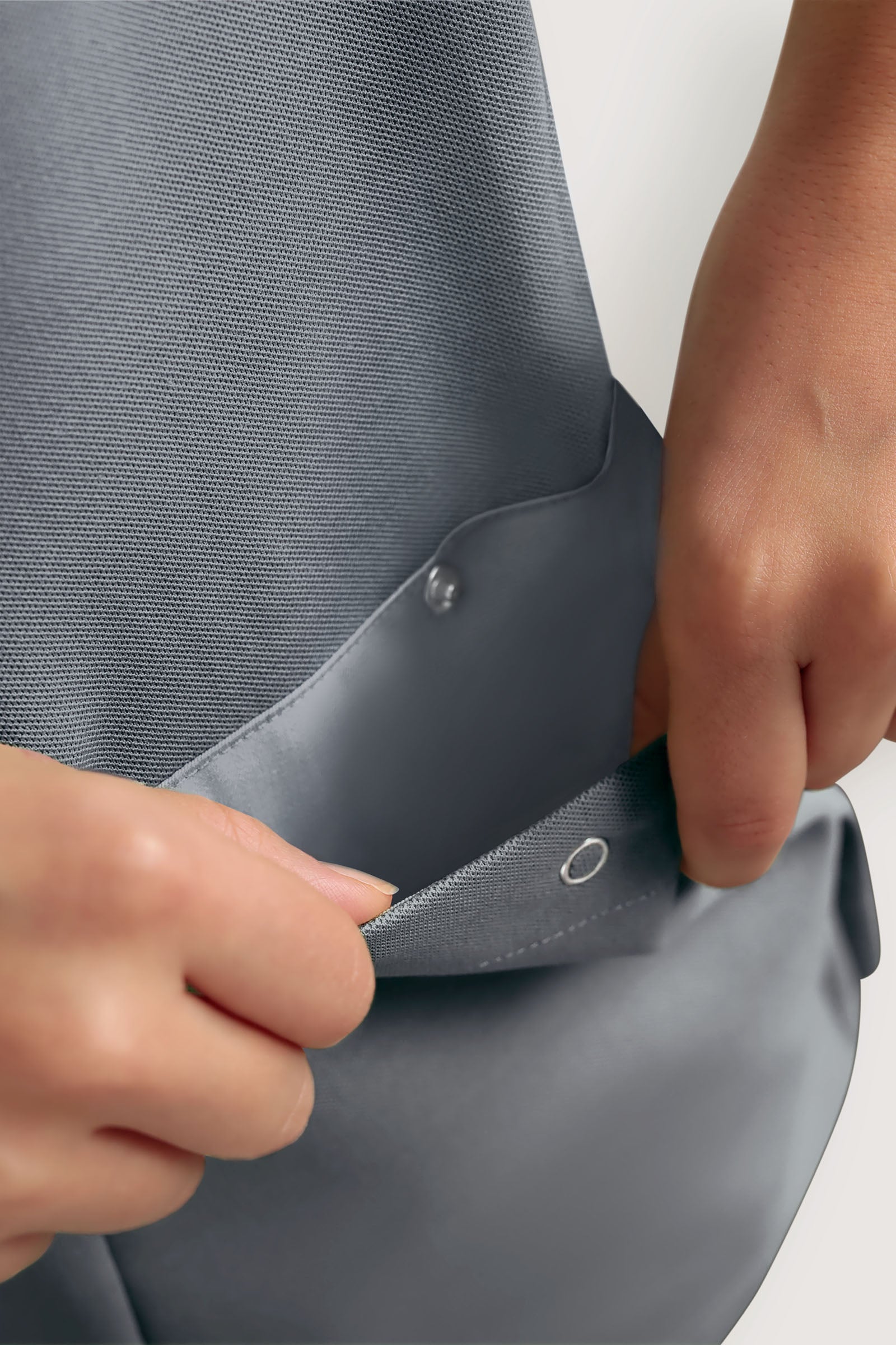 COMFY FLEX Stretch Schlupfkasack Damen - Herzausschnitt steingrau