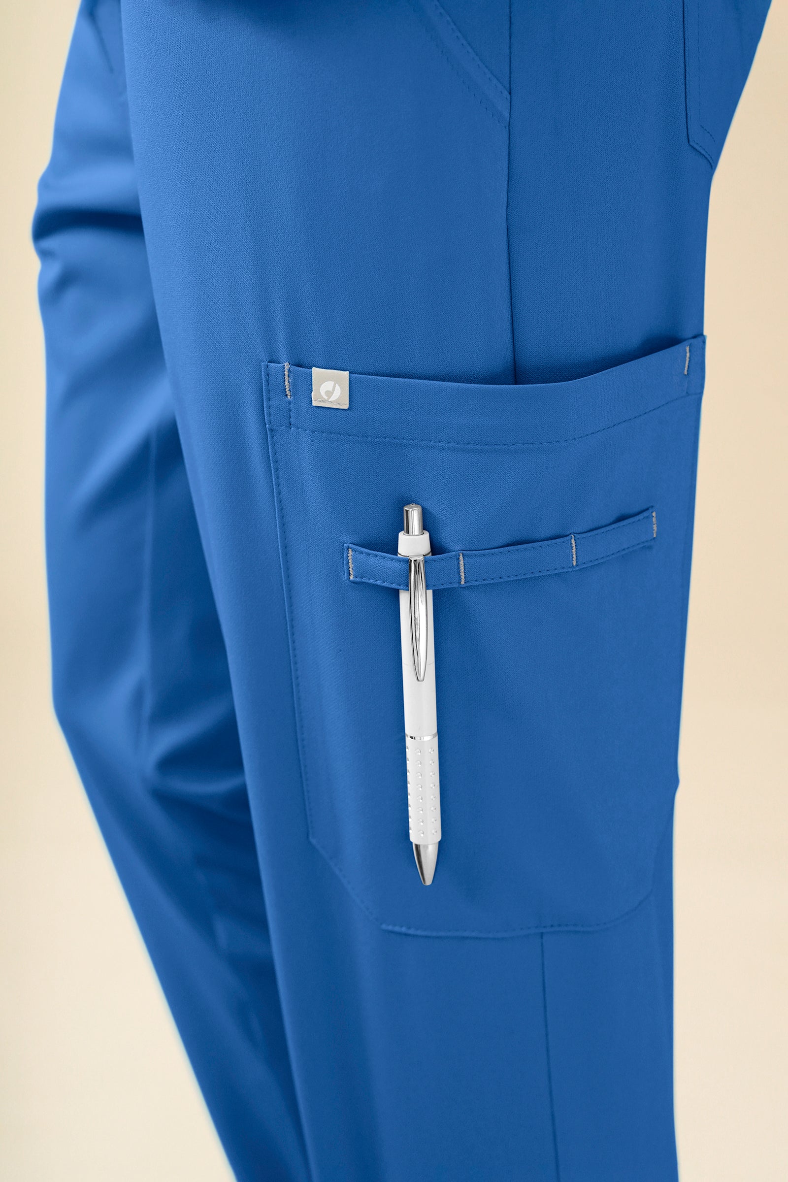 KAERE Hose Herren - Saumbündchen mit Beintaschen blau