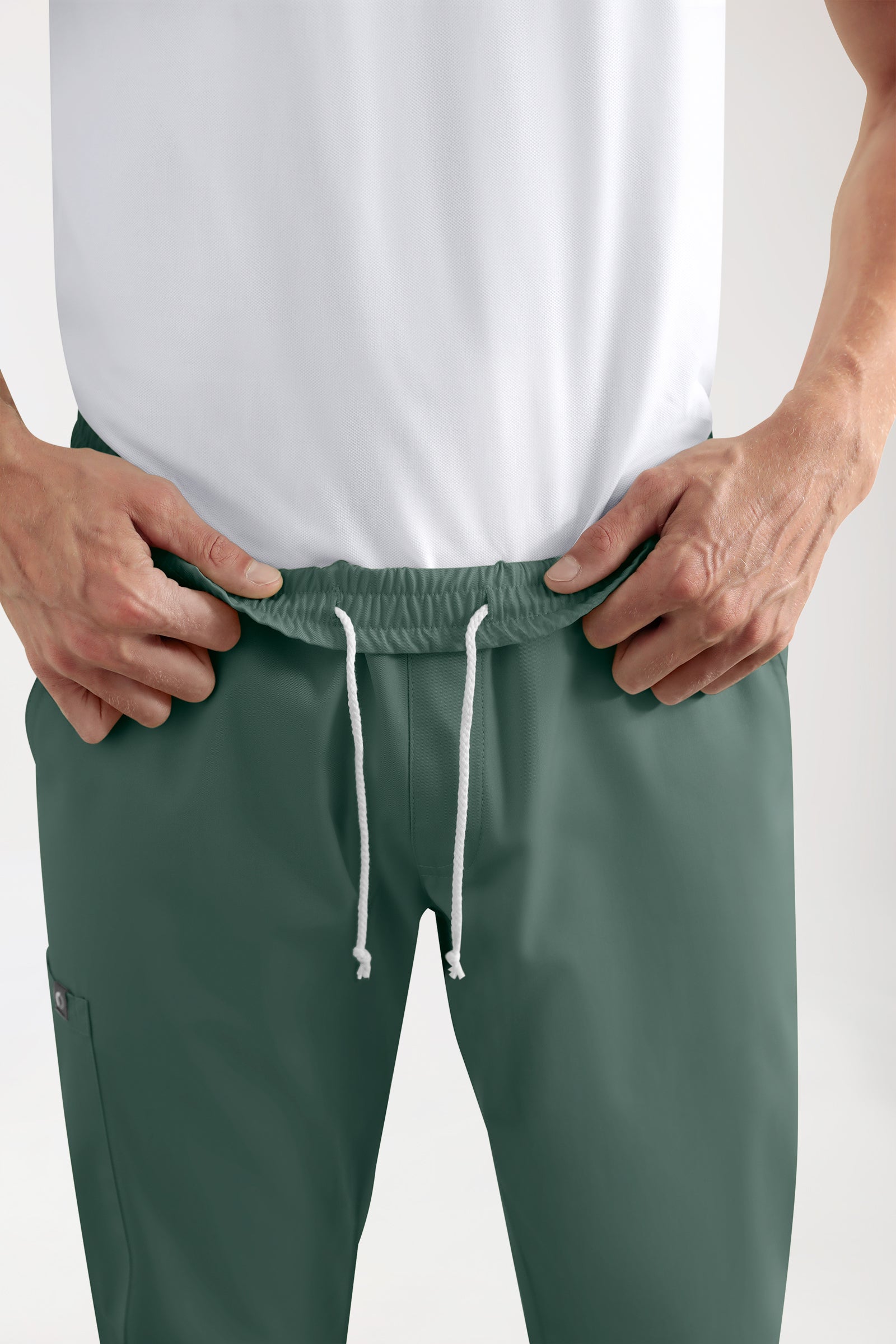CORE Cargohose Herren - Jogpants Style dunkelgrün