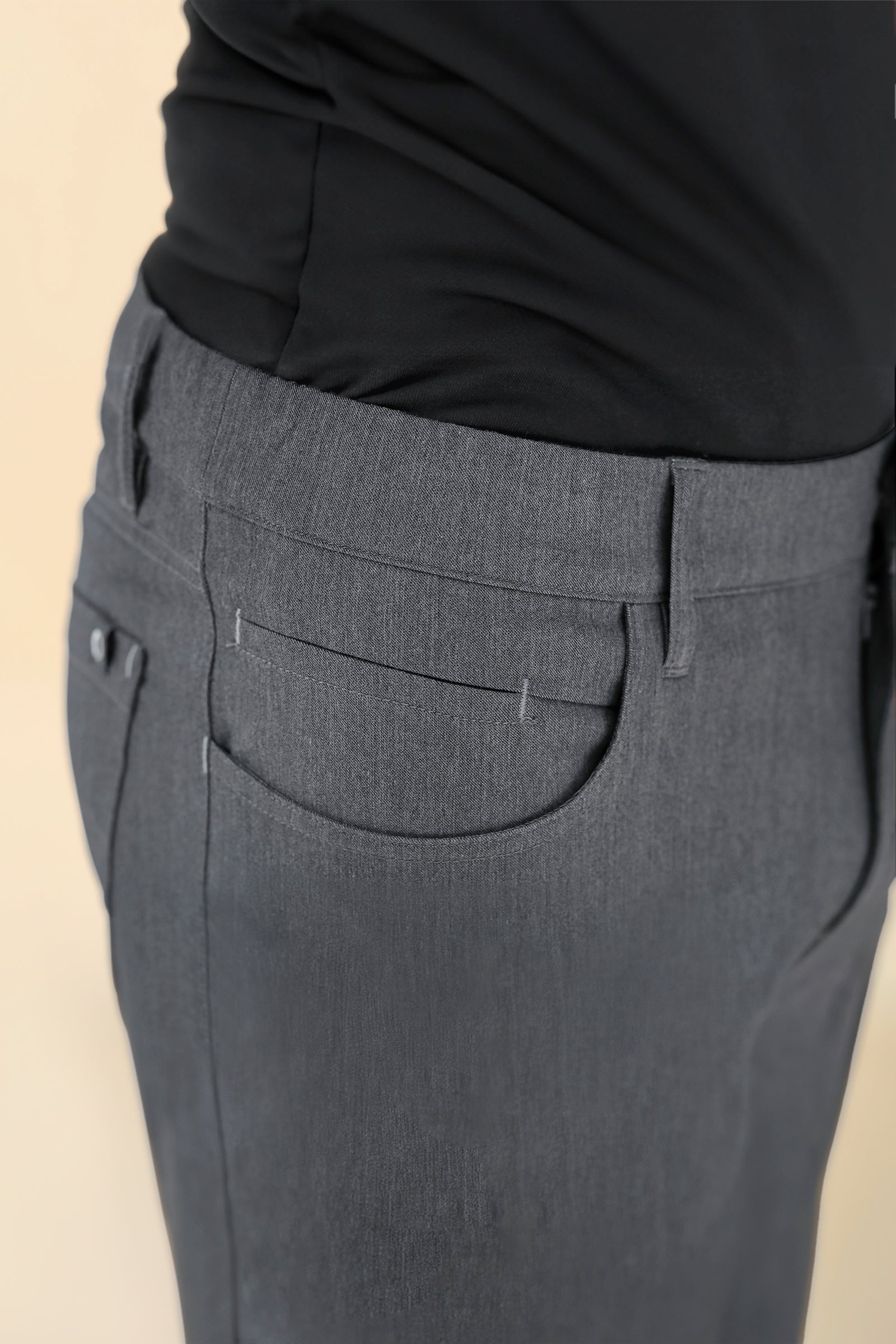 KAERE Hose Herren - 5-Pocket grau melange