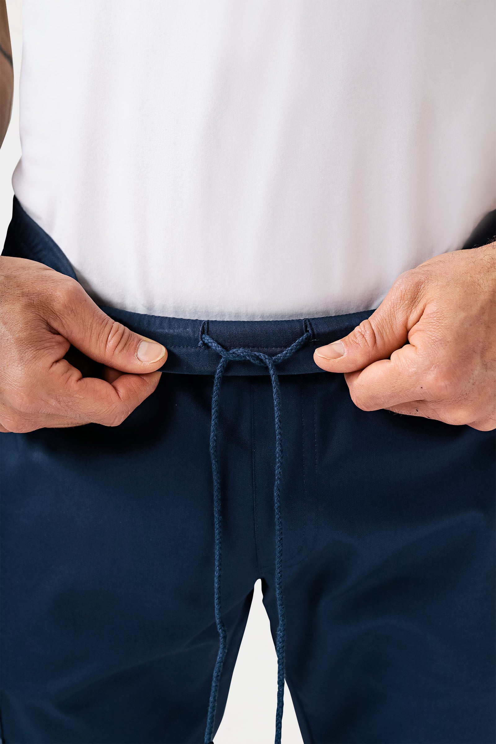 CLINIC STRETCH Hose Herren - gerader Saum navy/himmelblau