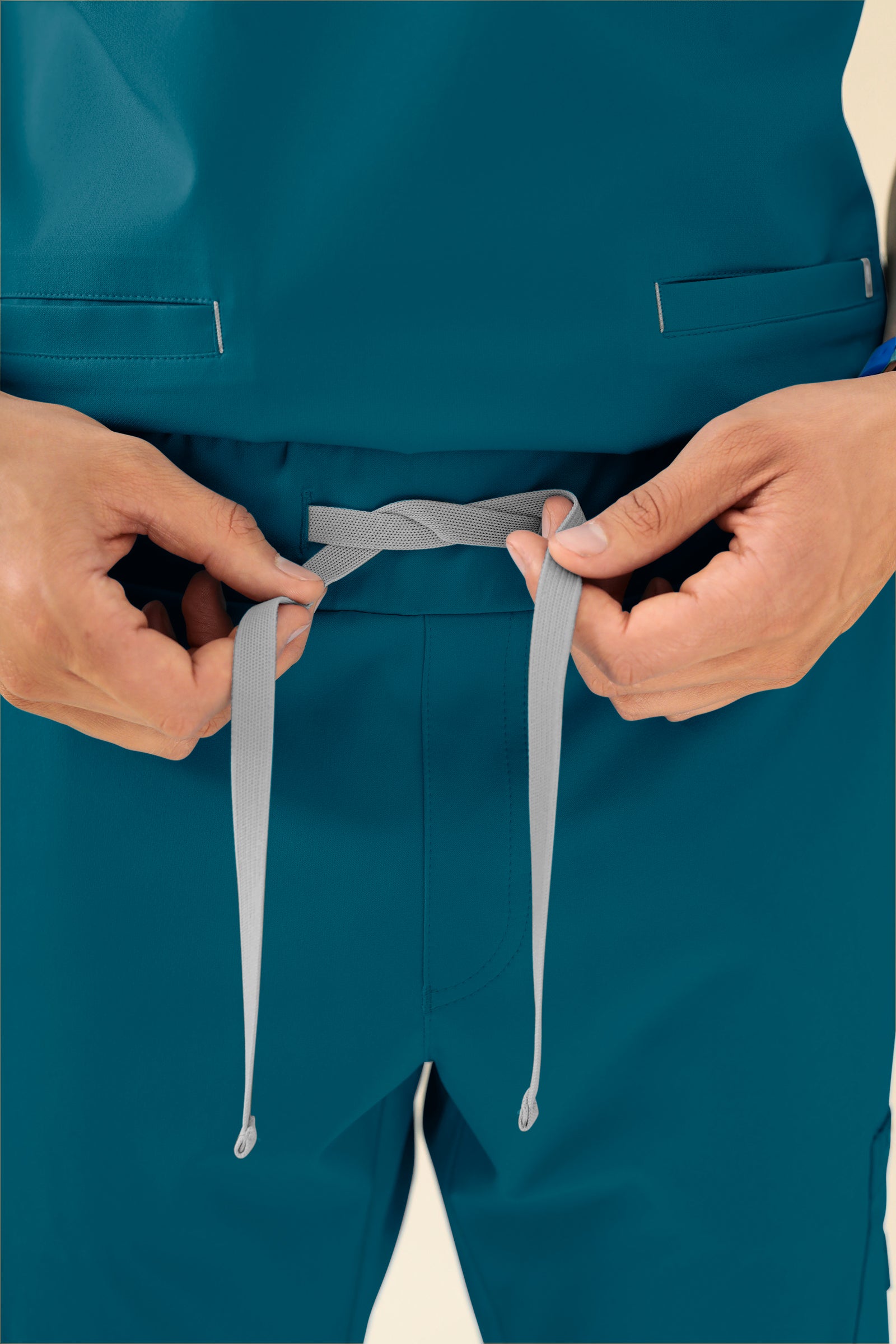 KAERE Hose Herren - Saumbündchen mit Beintaschen petrol