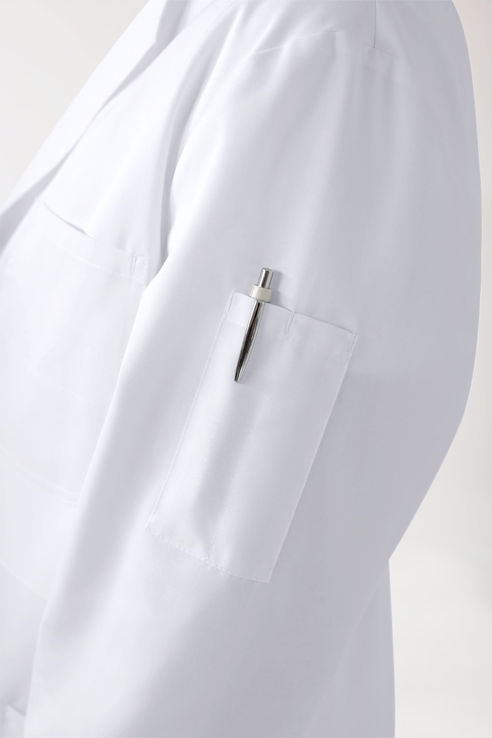 Mantel Herren - Reverskragen - durchgeknöpft weiß