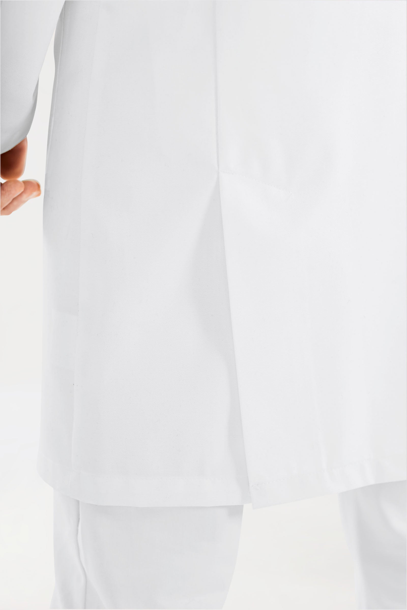 Mantel Herren - Reverskragen - Druckknopfleiste weiß