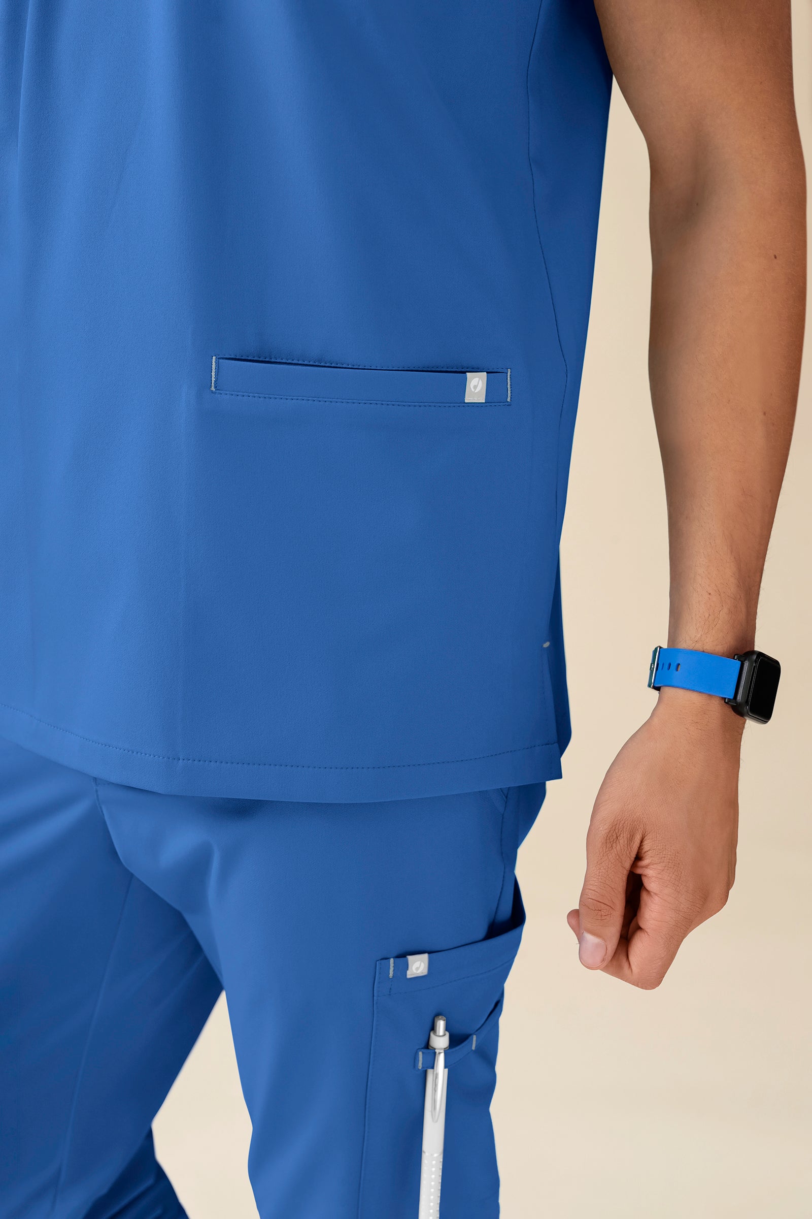 KAERE Schlupfkasack Herren - V-Ausschnitt blau